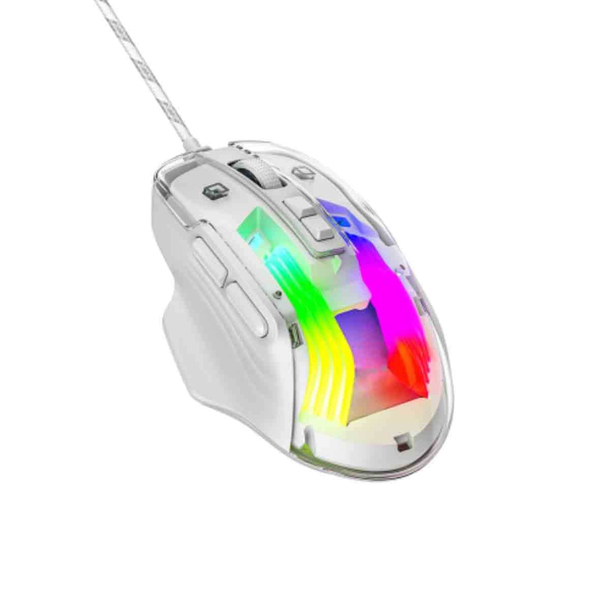 إكسترايك مي ماوس ألعاب سلكي بصري بدقة قابلة للتعديل من 1200 إلى 7200 DPI مع إضاءة RGB