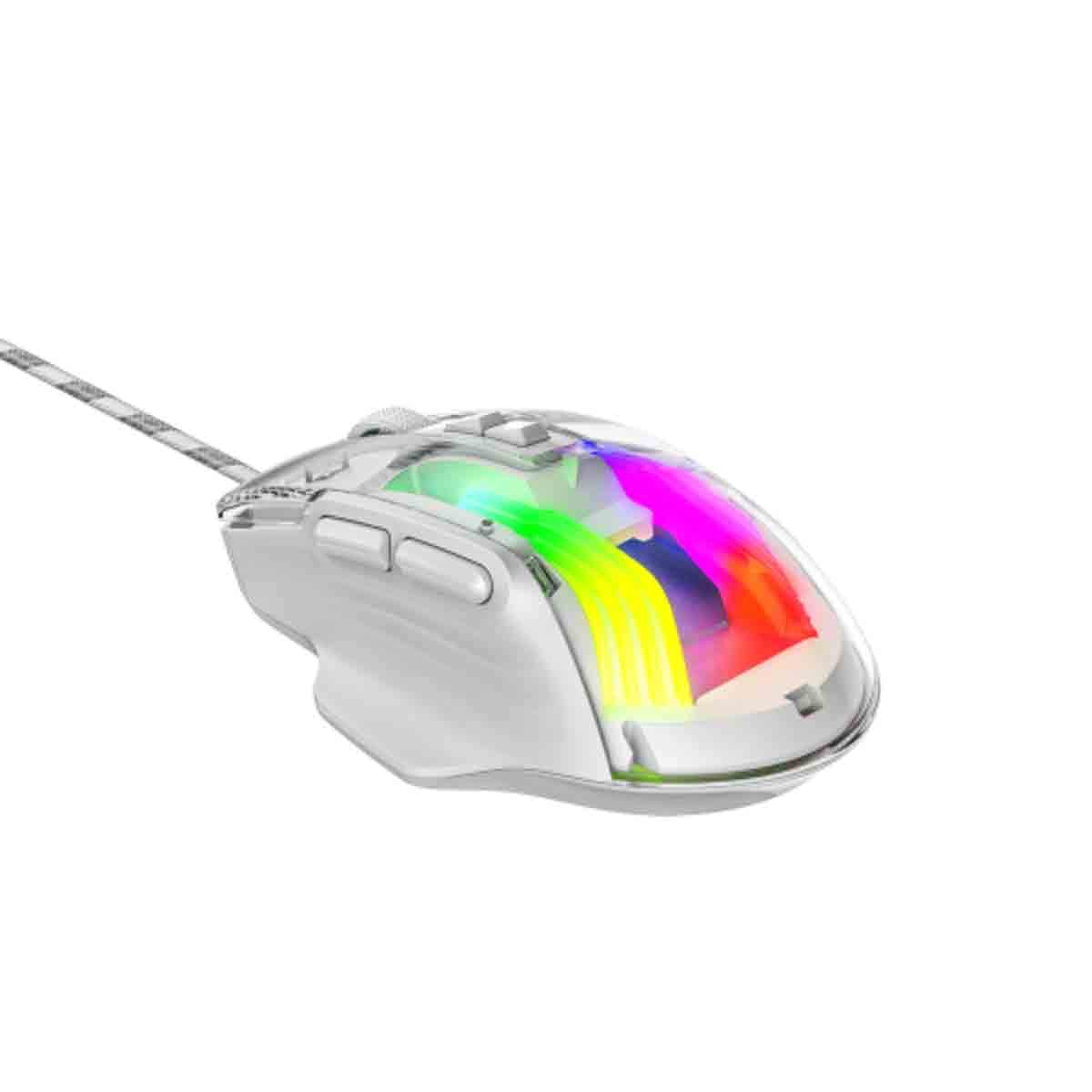 إكسترايك مي ماوس ألعاب سلكي بصري بدقة قابلة للتعديل من 1200 إلى 7200 DPI مع إضاءة RGB