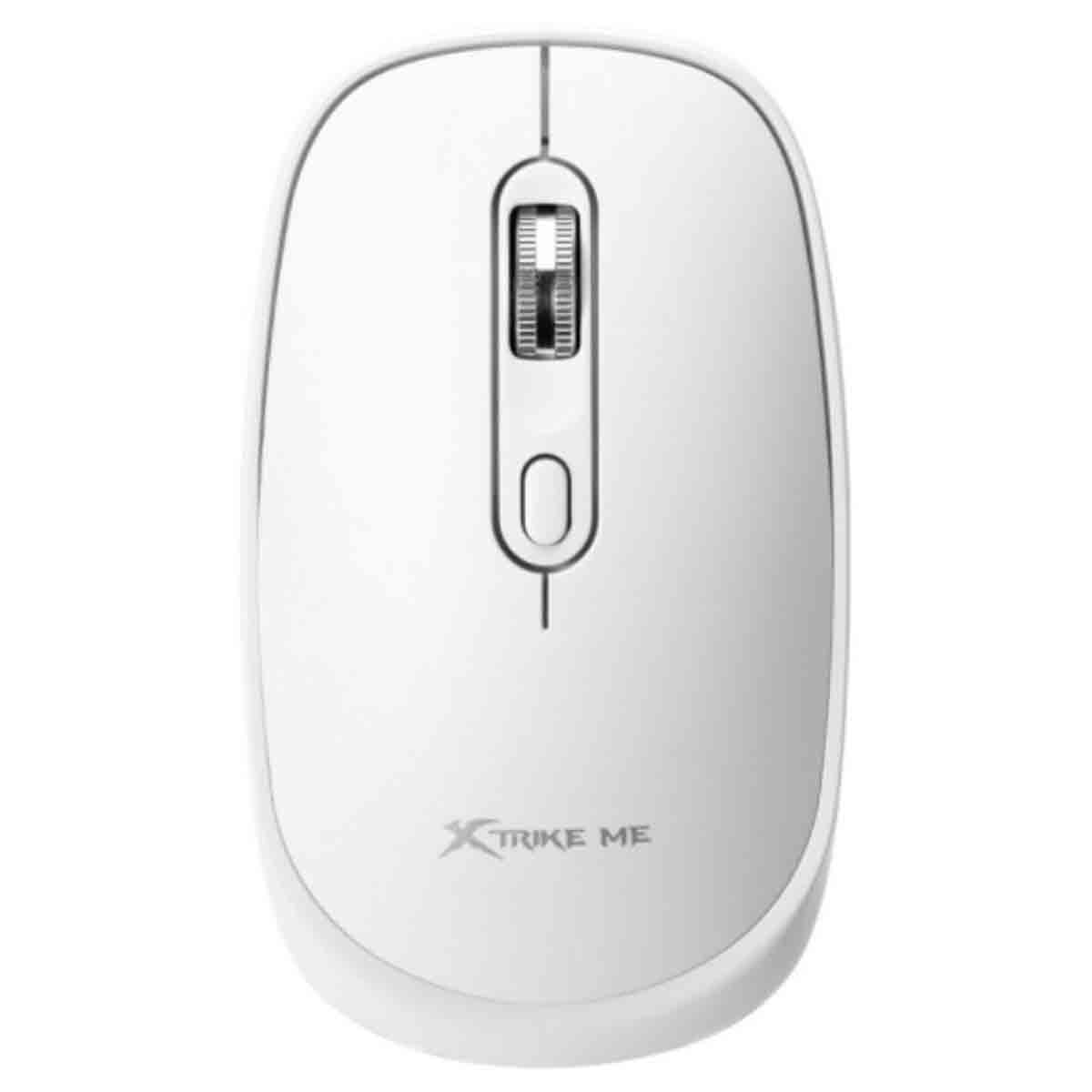 إكسترايك مي ماوس لاسلكي بصري مع اتصال 2.4G وبلوتوث 5.2، لون أبيض