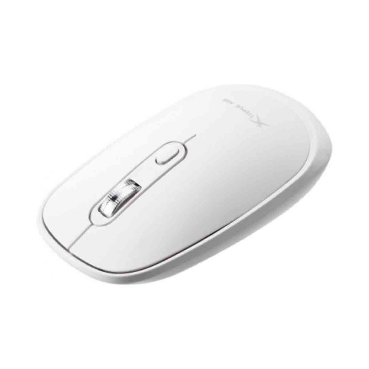 إكسترايك مي ماوس لاسلكي بصري مع اتصال 2.4G وبلوتوث 5.2، لون أبيض