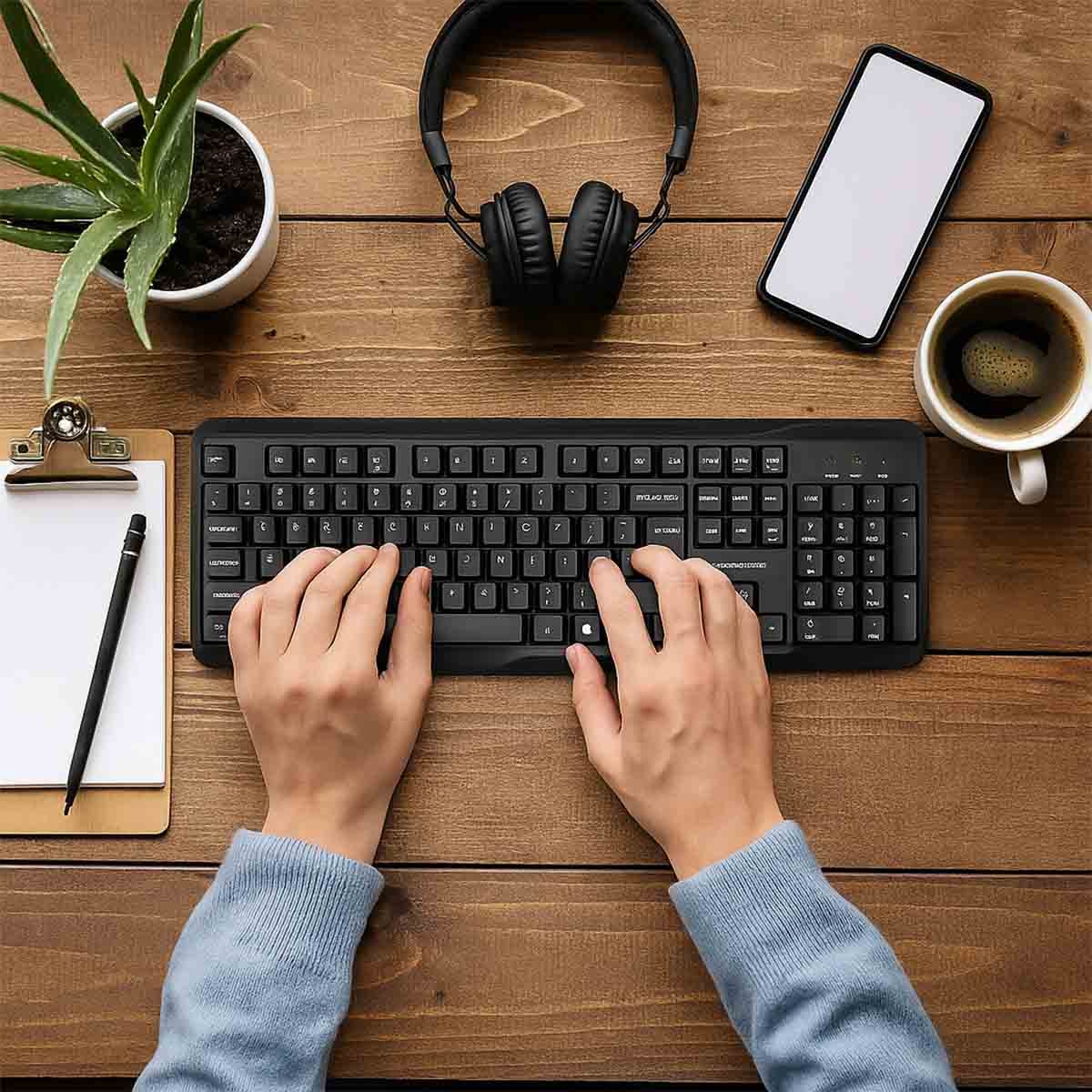 إكسترايك مي لوحة مفاتيح سلكية بمنفذ USB 2.0 موديل KB-229 EN