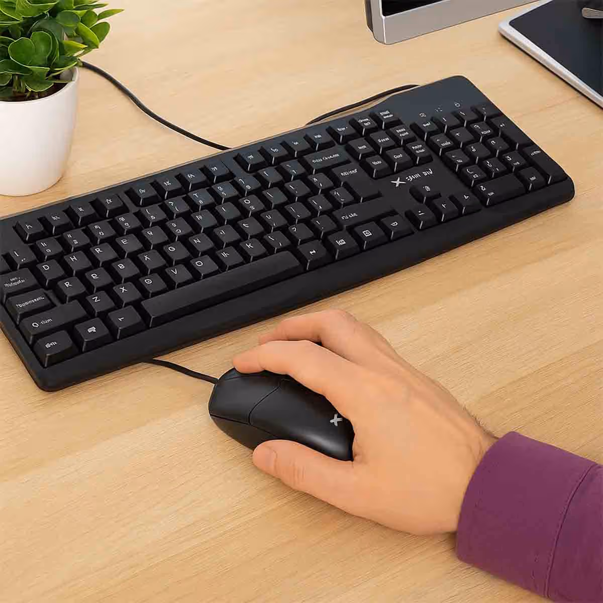 إكسترايك مي مجموعة لوحة مفاتيح وماوس سلكية، مجموعة من 2 موديل MK-207 EN