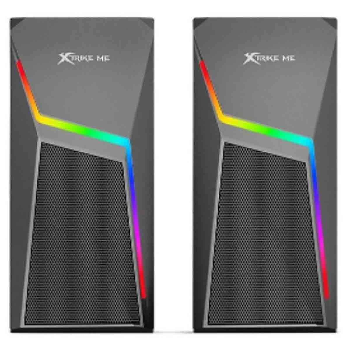 إكسترايك مي سماعات ألعاب بلوتوث مزودة بإضاءة RGB بقوة 6 واط ومنفذ 3.5 ملم، مجموعة من 2 موديل SK-503