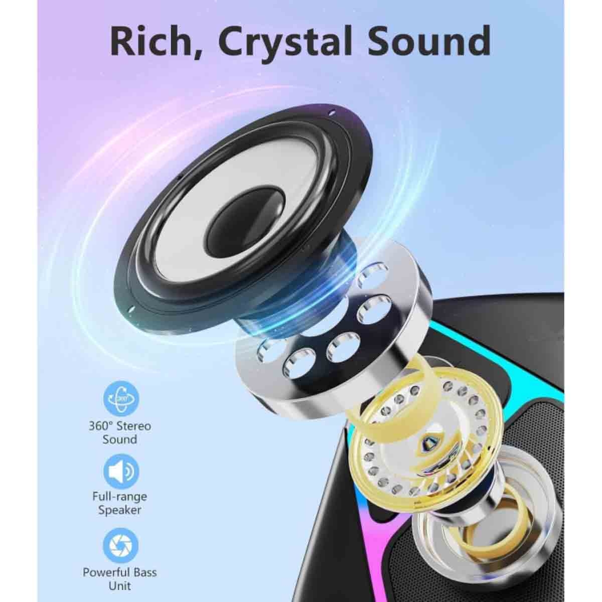 Xtrike Me SK-610 RGB Integrated 2.1 Gaming Speakers, Pack of 3