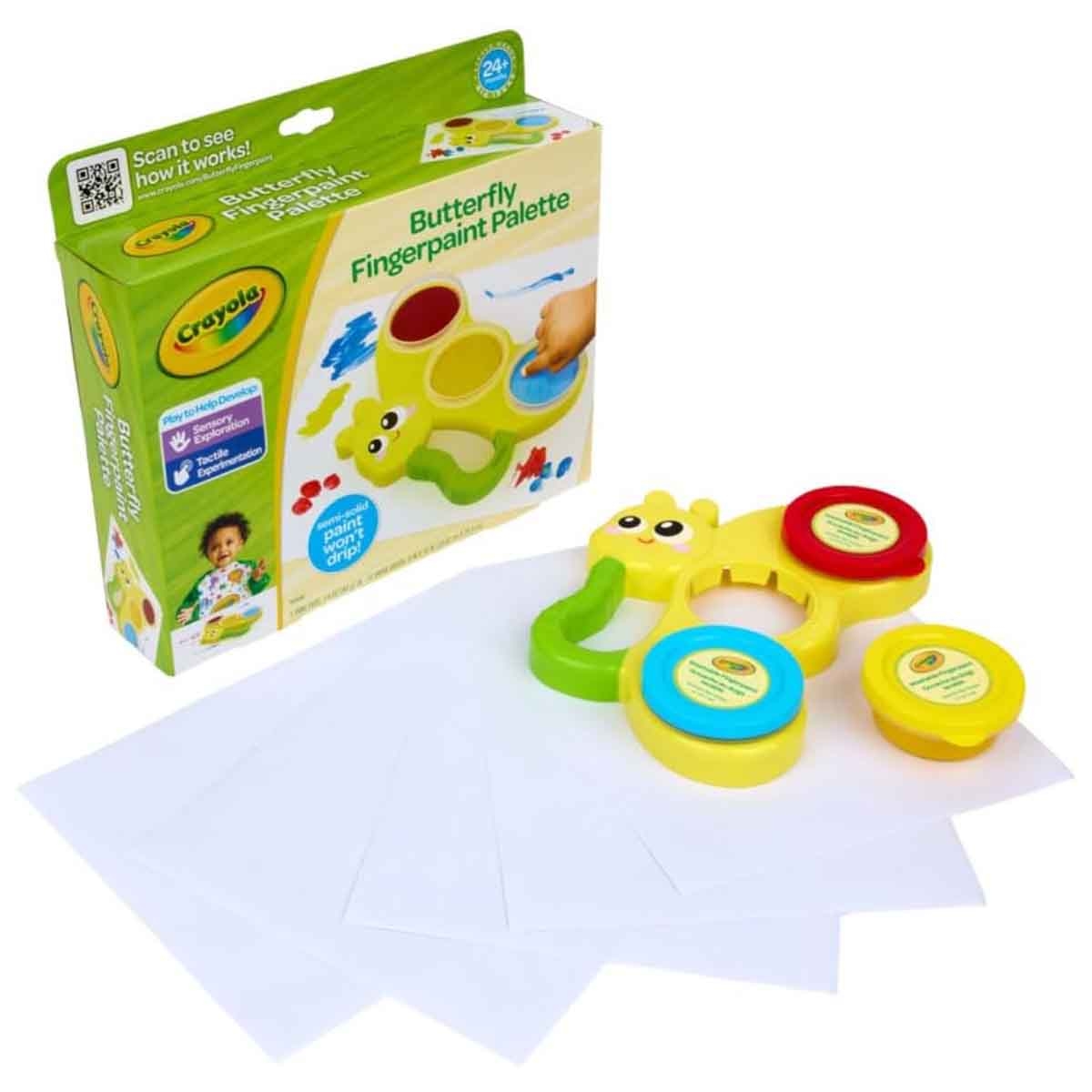 Crayola Butterfly Washable & Spill Proof finger paint Pallette Unisex, 3-4 Years