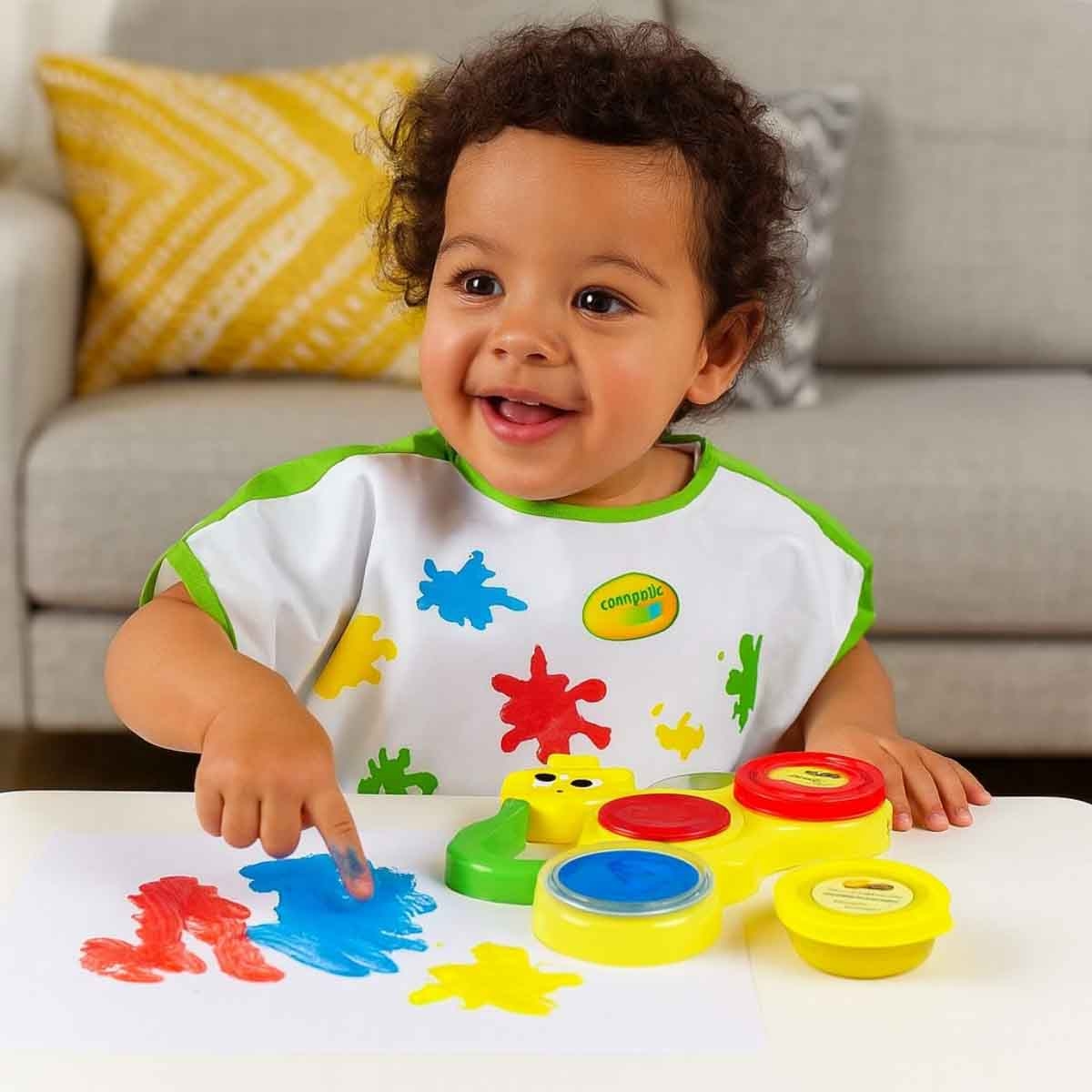 Crayola Butterfly Washable & Spill Proof finger paint Pallette Unisex, 3-4 Years