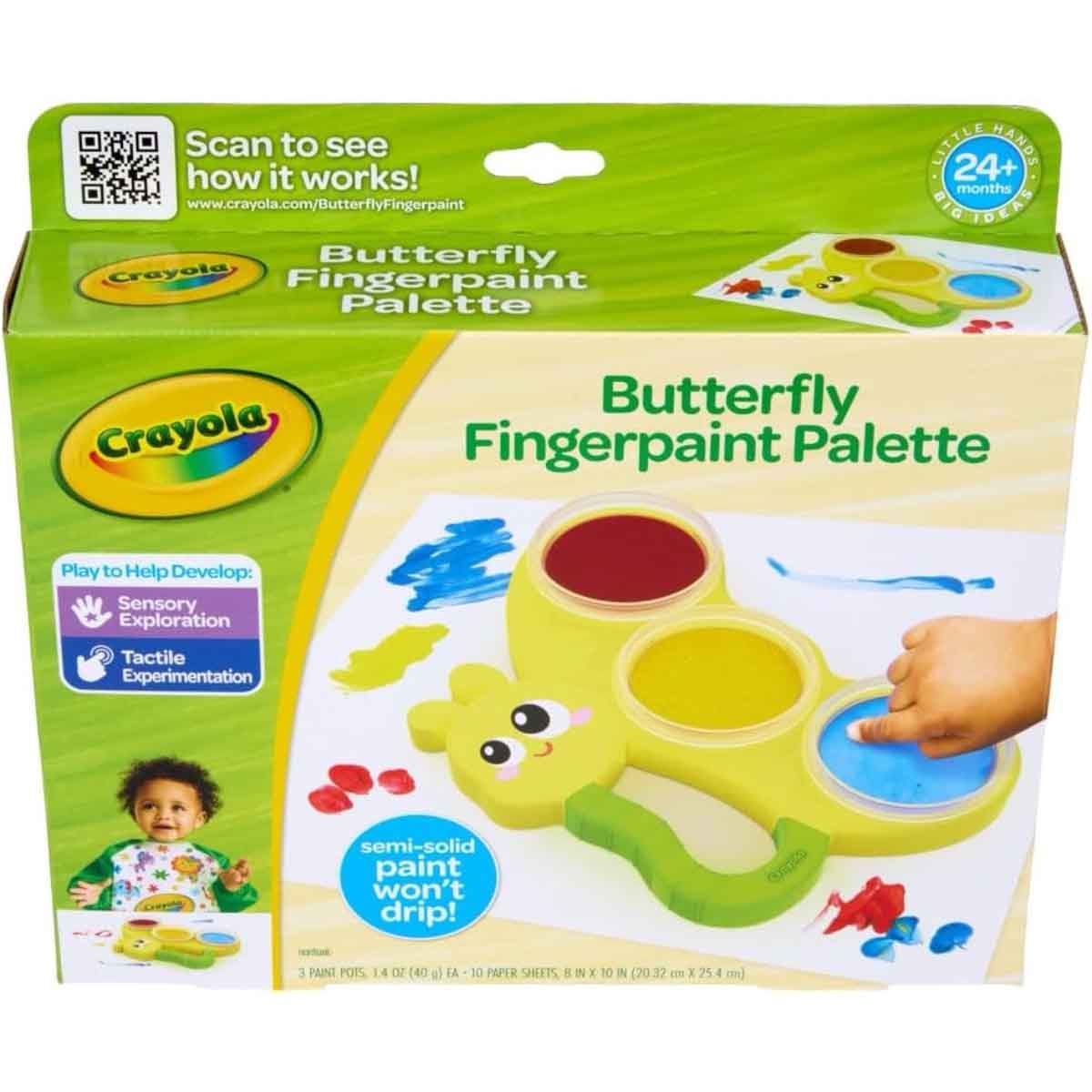 Crayola Butterfly Washable & Spill Proof finger paint Pallette Unisex, 3-4 Years