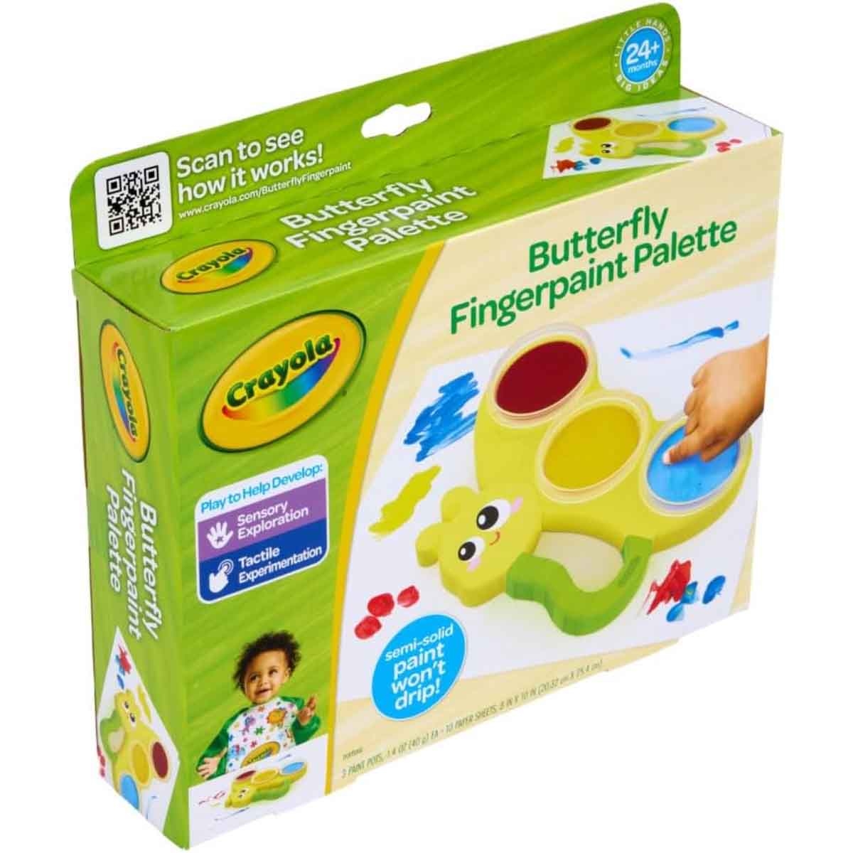 Crayola Butterfly Washable & Spill Proof finger paint Pallette Unisex, 3-4 Years