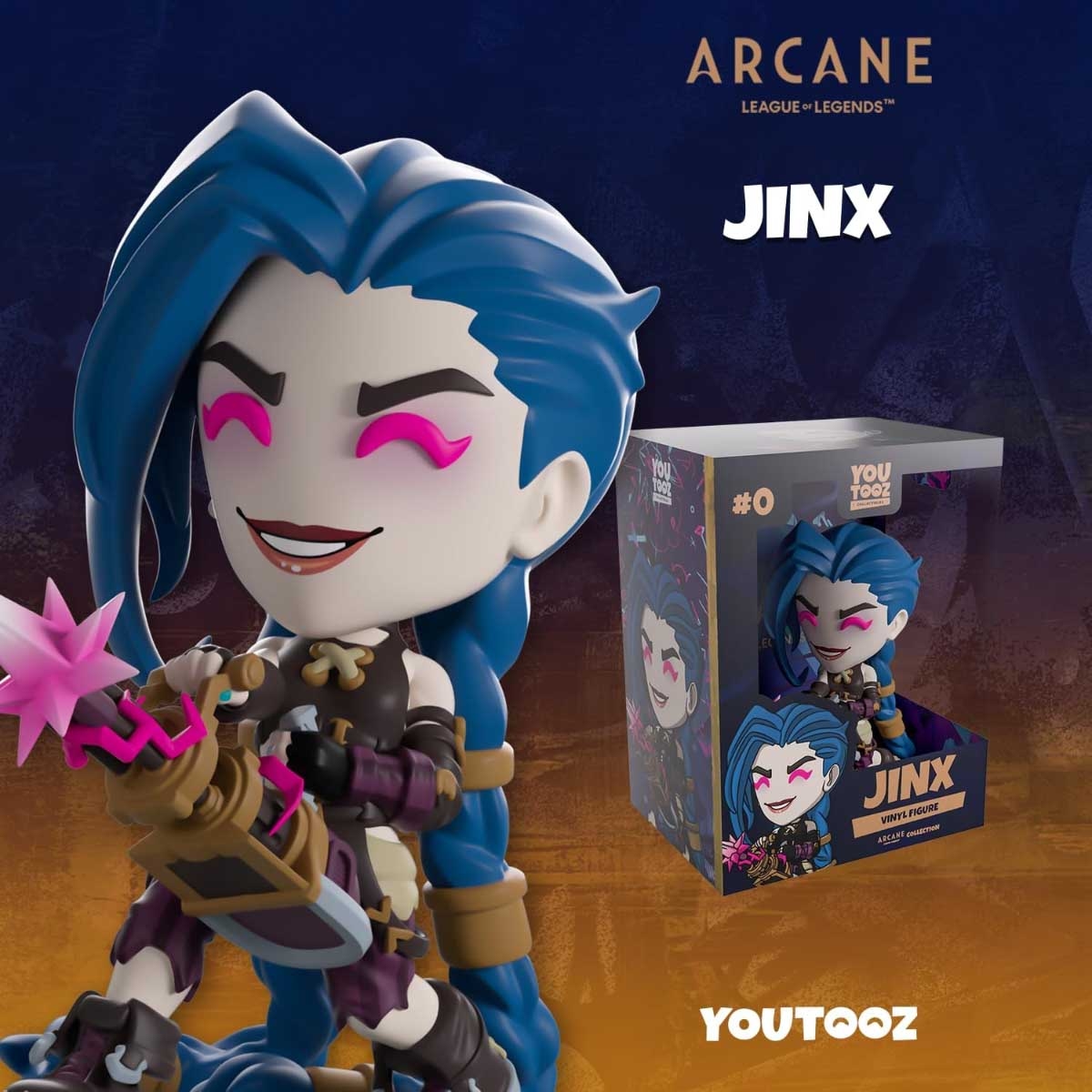 Youtooz Arcane Jinx Vinyl Action Figure