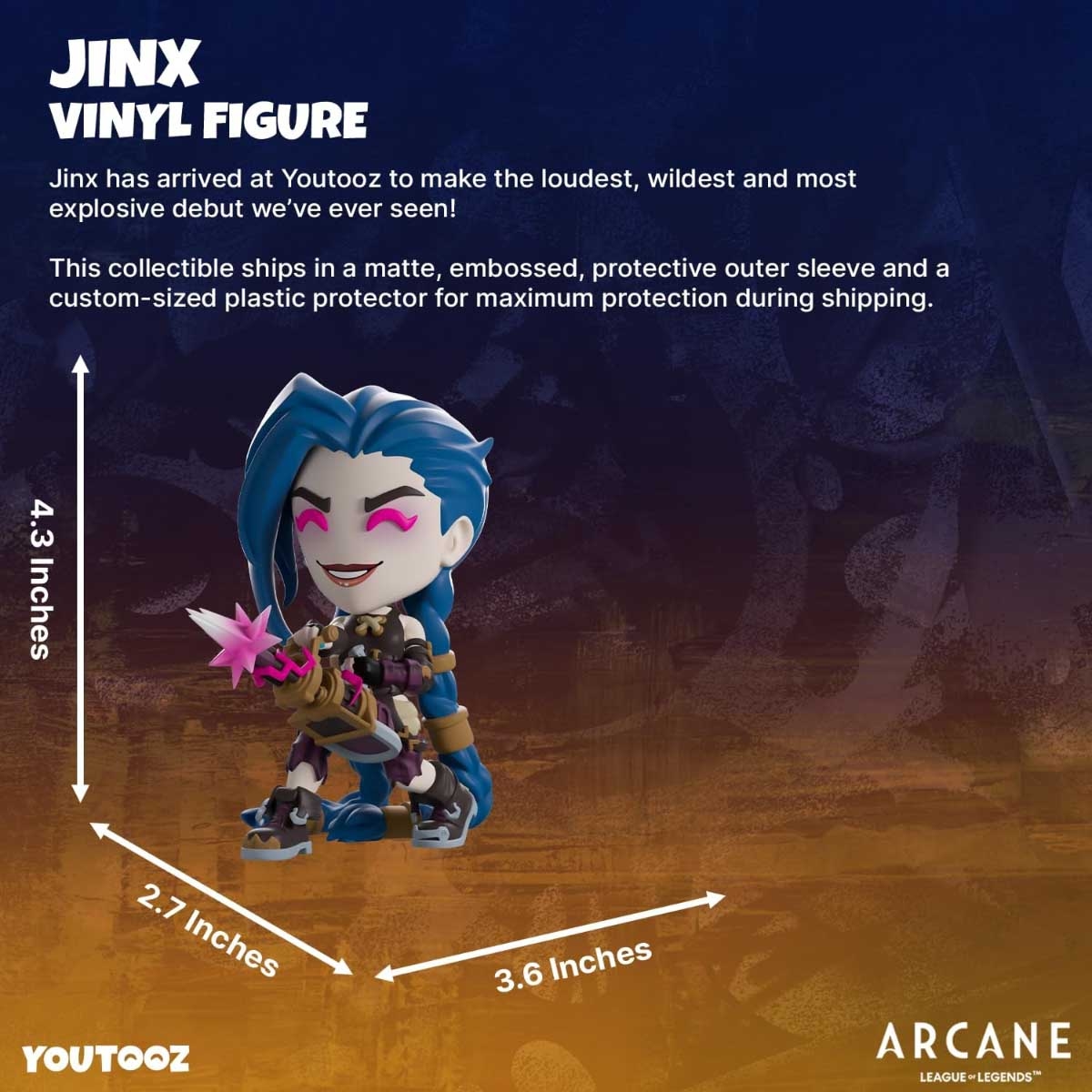 Youtooz Arcane Jinx Vinyl Action Figure