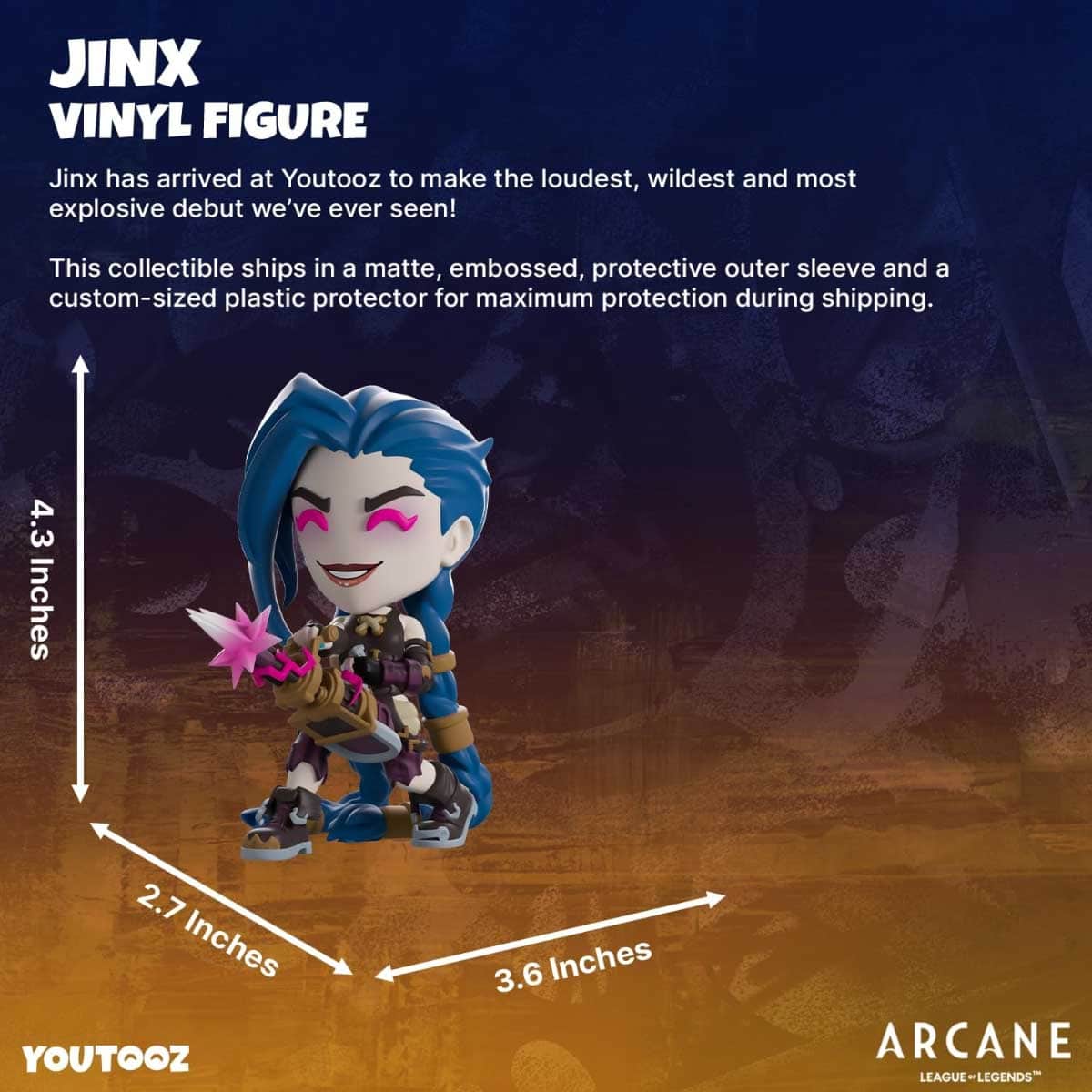 Youtooz Arcane Jinx Vinyl Action Figure