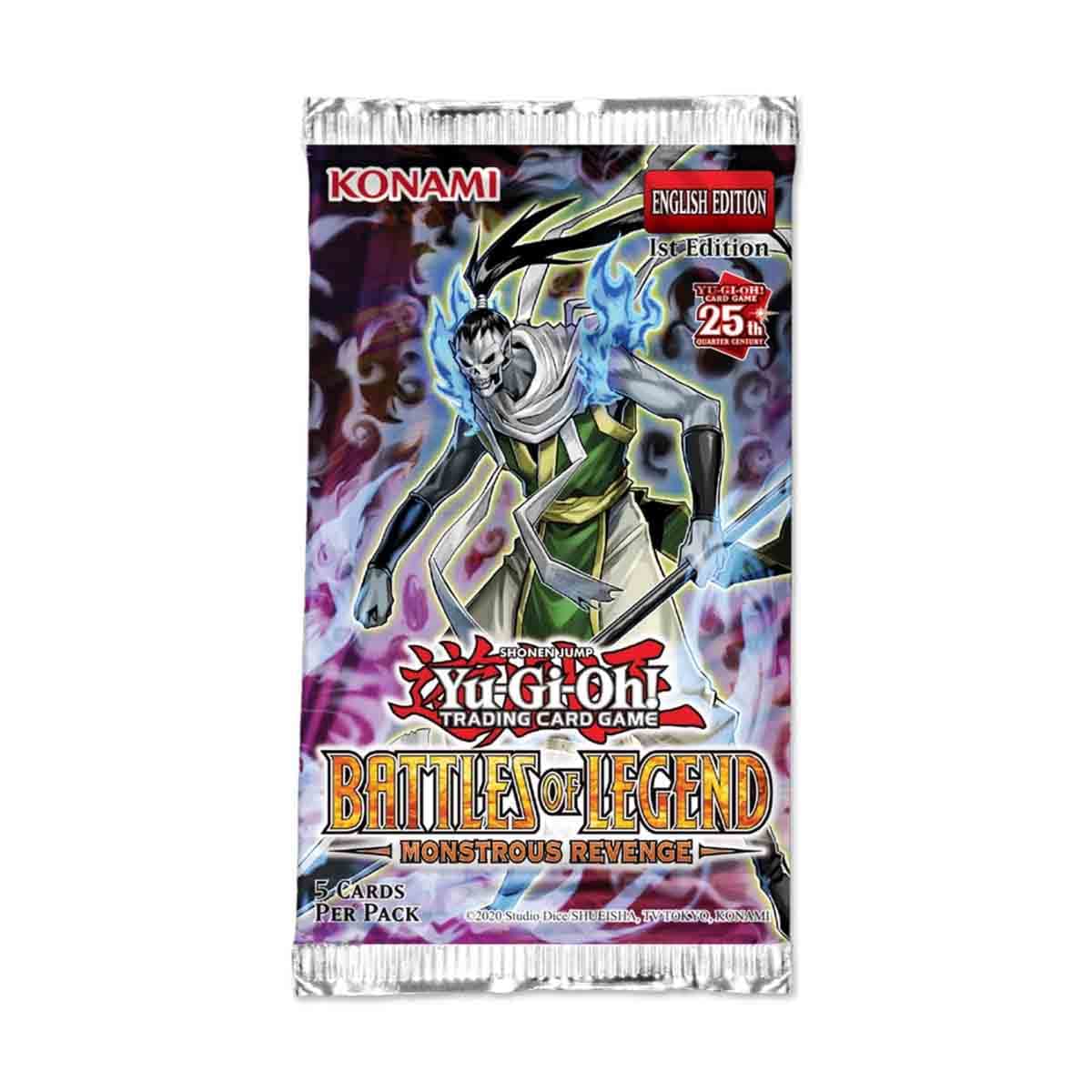 Yu-Gi-Oh! Battles of Legend Assorted Monstrous Revenge Booster Trading Card Game Unisex, 5-7 Years
