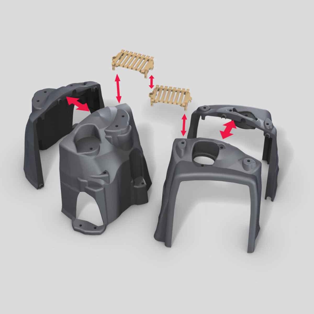 زبيل جبل ونفق بوستر مع جسر للجنسين 5 - 7 سنوات