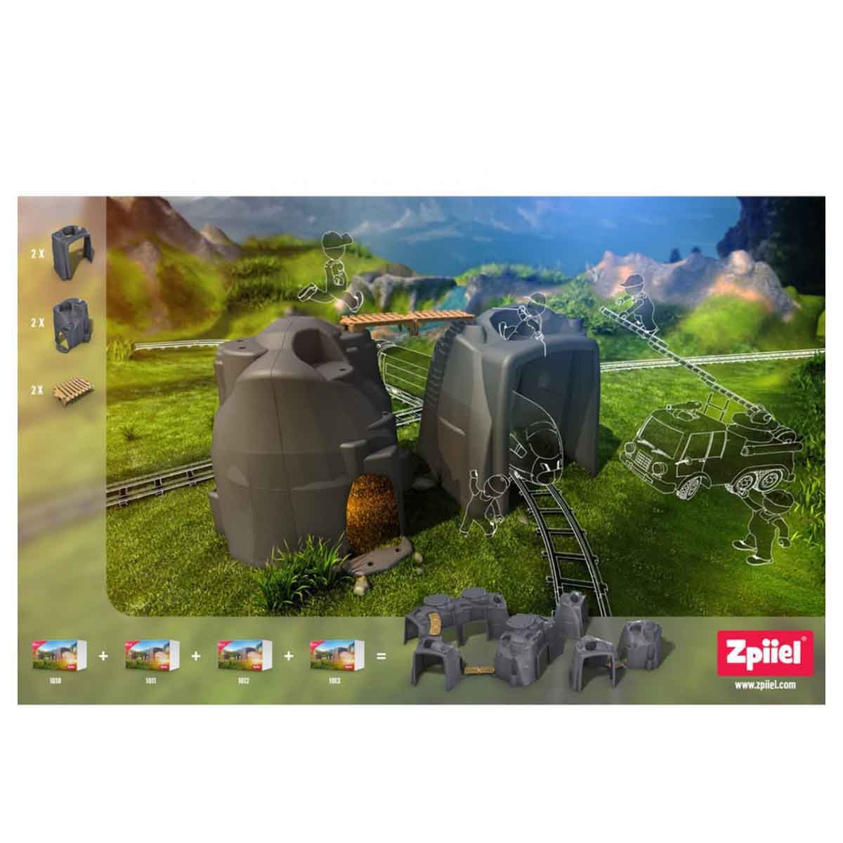 زبيل جبل ونفق بوستر مع جسر للجنسين 5 - 7 سنوات