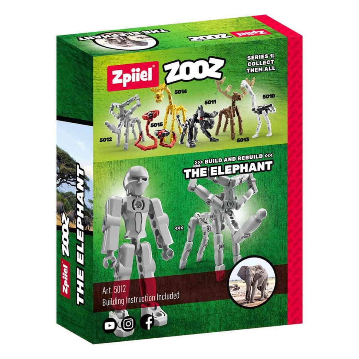Zpiiel ZooZ - The Elephant Blocks Figure Unisex, 5-7 Years