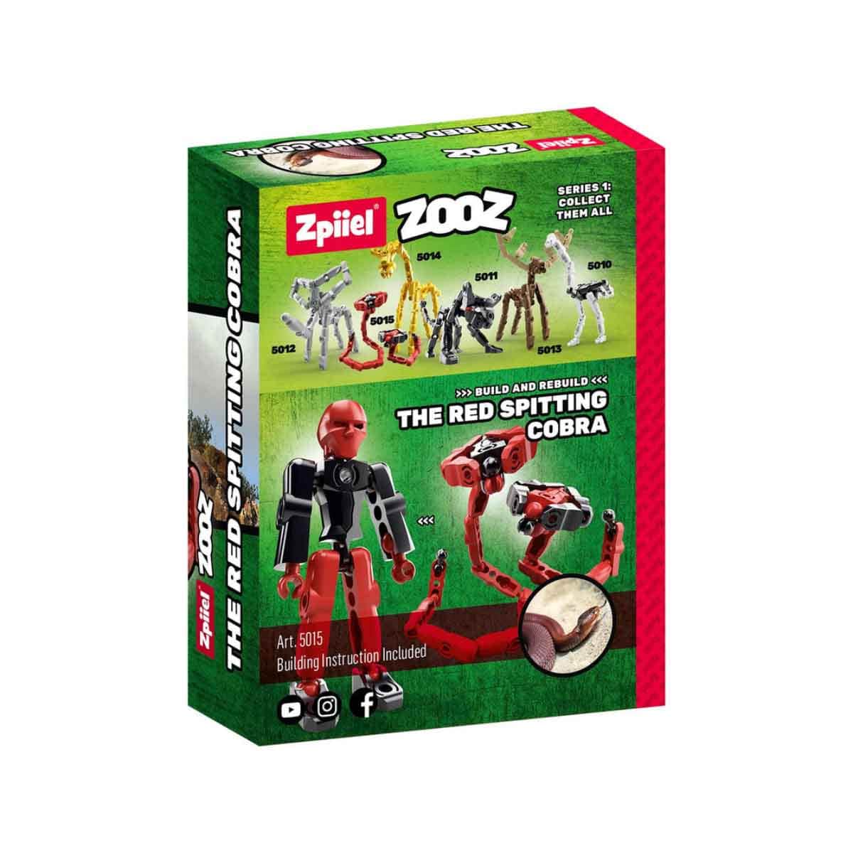 Zpiiel ZooZ - The Red Spitting Cobra Blocks Figure Unisex, 5-7 Years