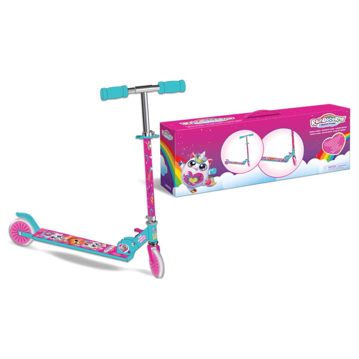 زورو رينبوكورنز سكوتر بعجلتين للبنات، 3-4 سنوات