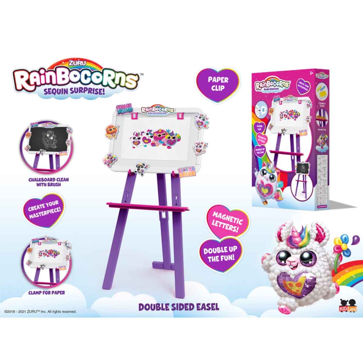Zuru Rainbocorns Double Sided Board Easel Playset Girls, 3-4 Years