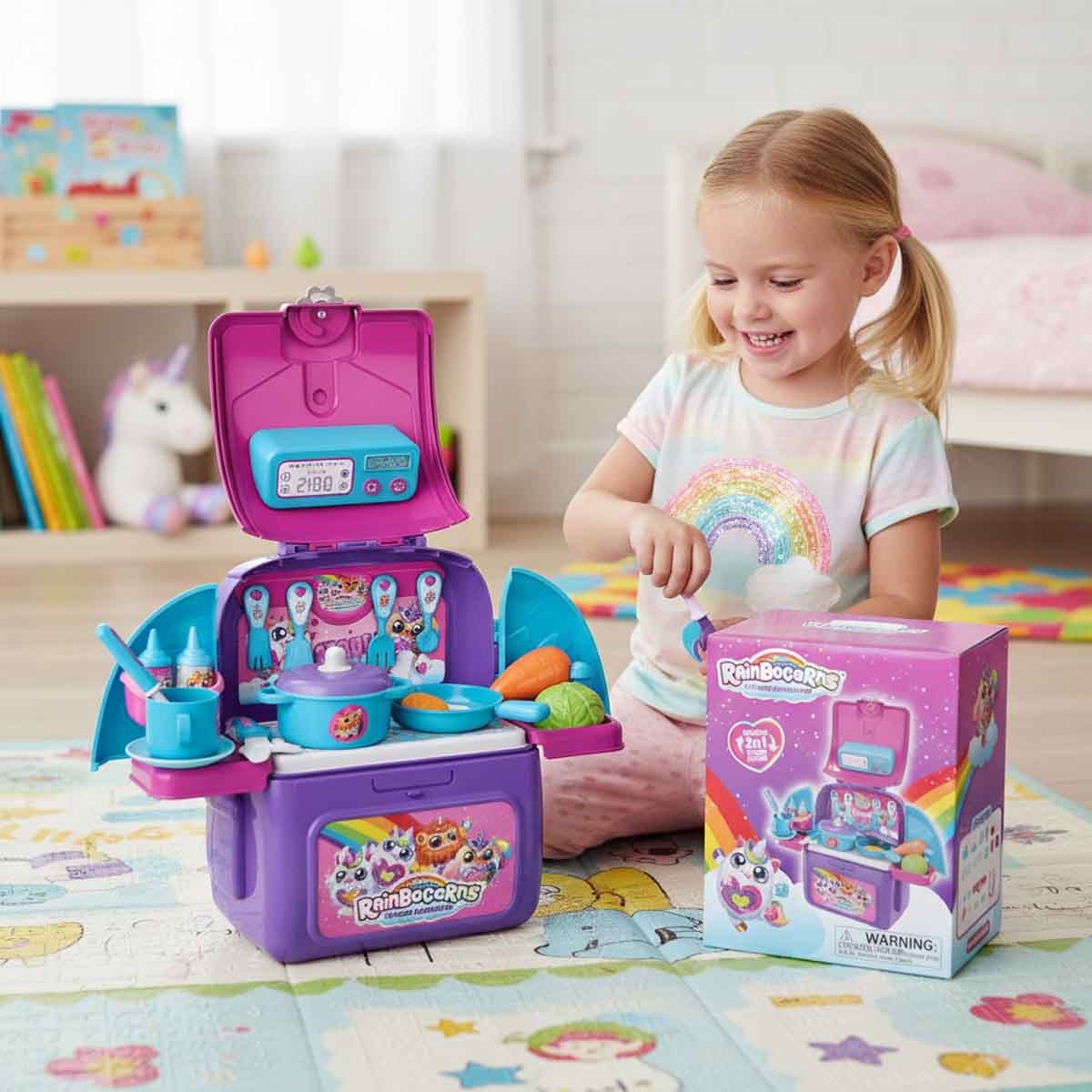 Zuru Rainbocorns Kitchen Backpack Playset Girls, 3-4 Years