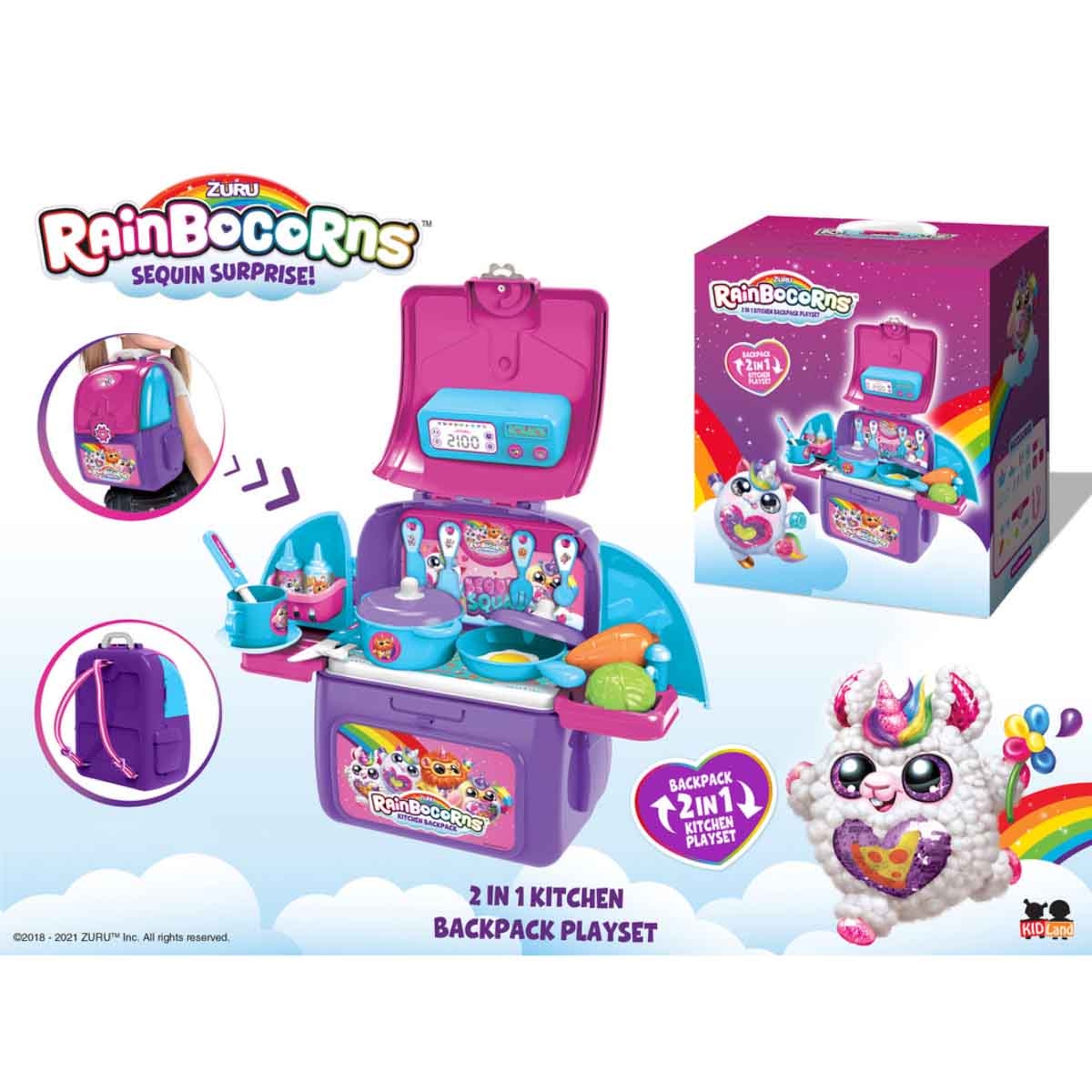 Zuru Rainbocorns Kitchen Backpack Playset Girls, 3-4 Years