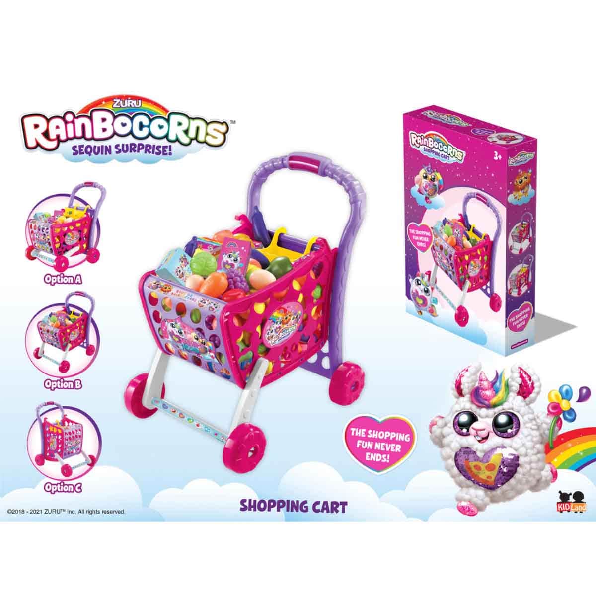 Zuru Rainbocorns Shopping Cart Toy Playset Girls, 3-4 Years