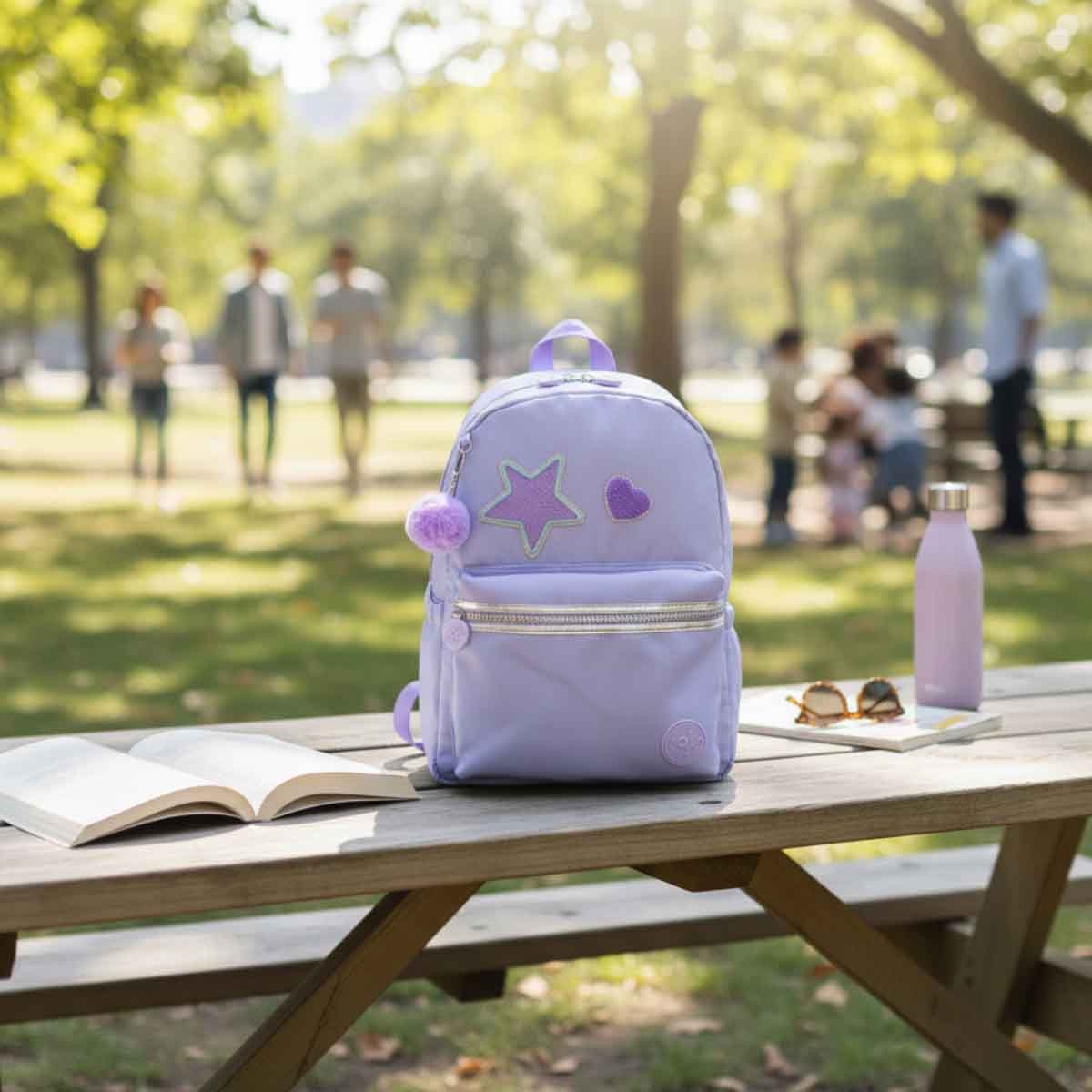 حقيبة ظهر مدرسية أنيقة وخفيفة الوزن مقاس 17 انش