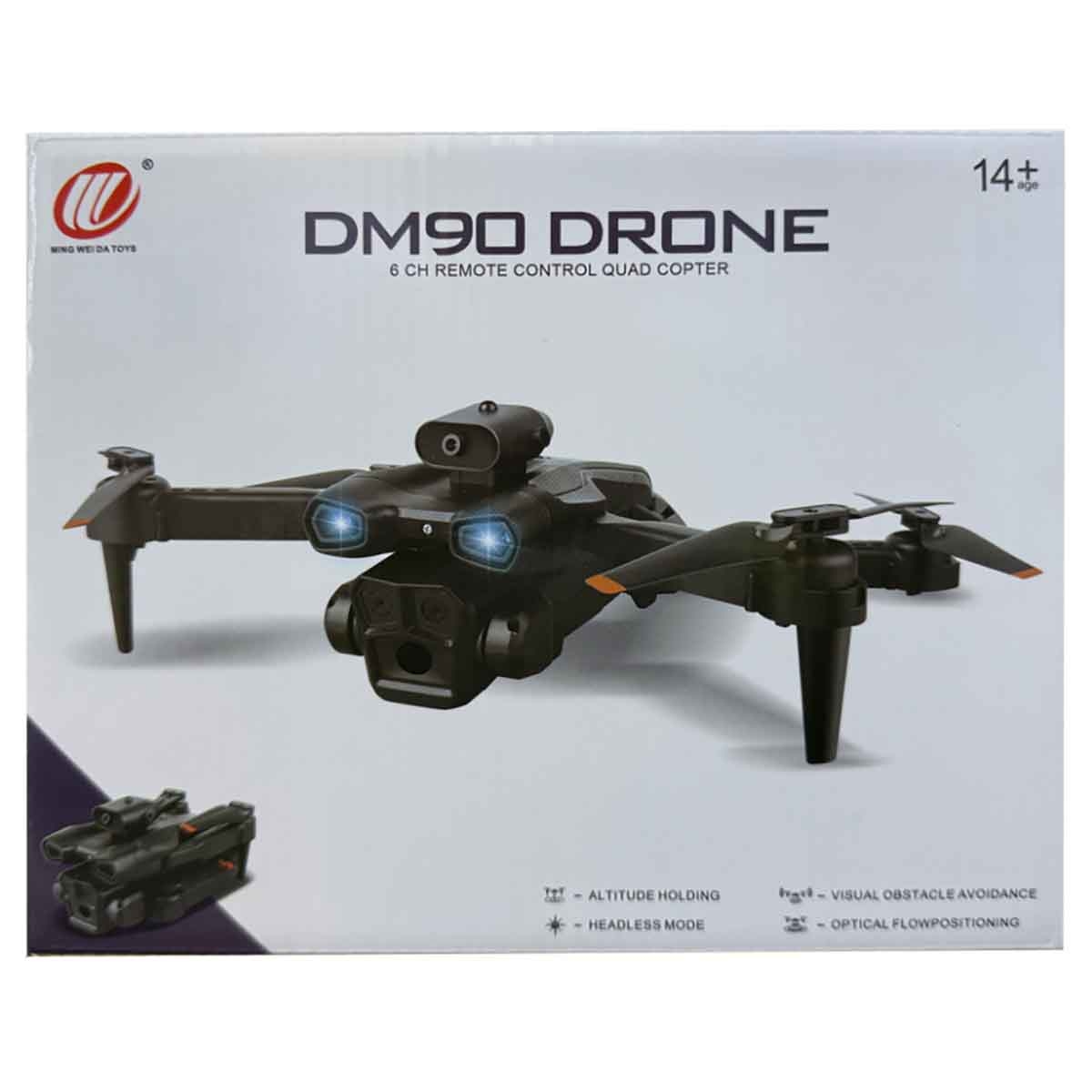 مينغ وي دا طائرة درون طراز DM90 بتردد 2.4G للجنسين، 13 سنة فأكثر