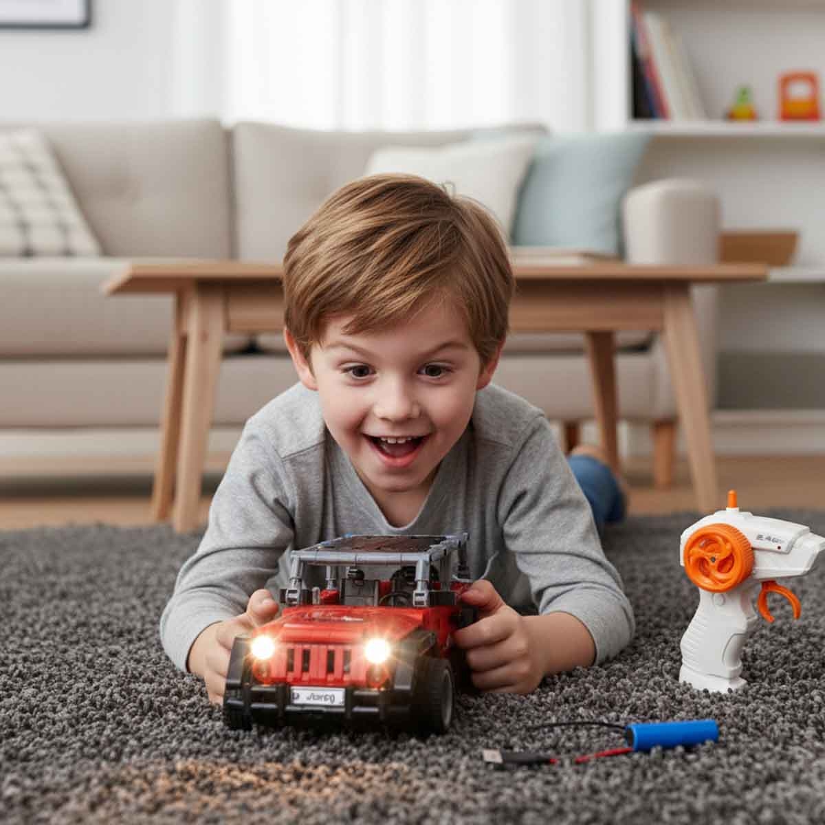 Pingao 2.4G 1:16 Scale 448-Piece Building Block R/C Car Unisex, 5-7 Years