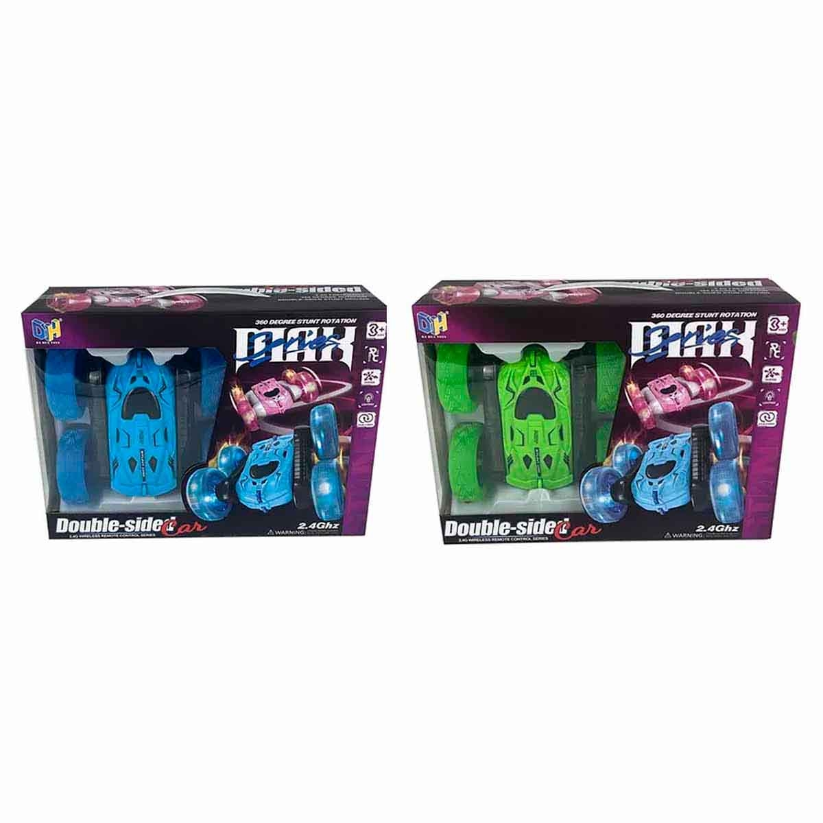 دا هوا تويز سيارة تحكم عن بعد مزدوجة الجوانب منوعة 2.4G للجنسين، من عمر 3-4 سنوات