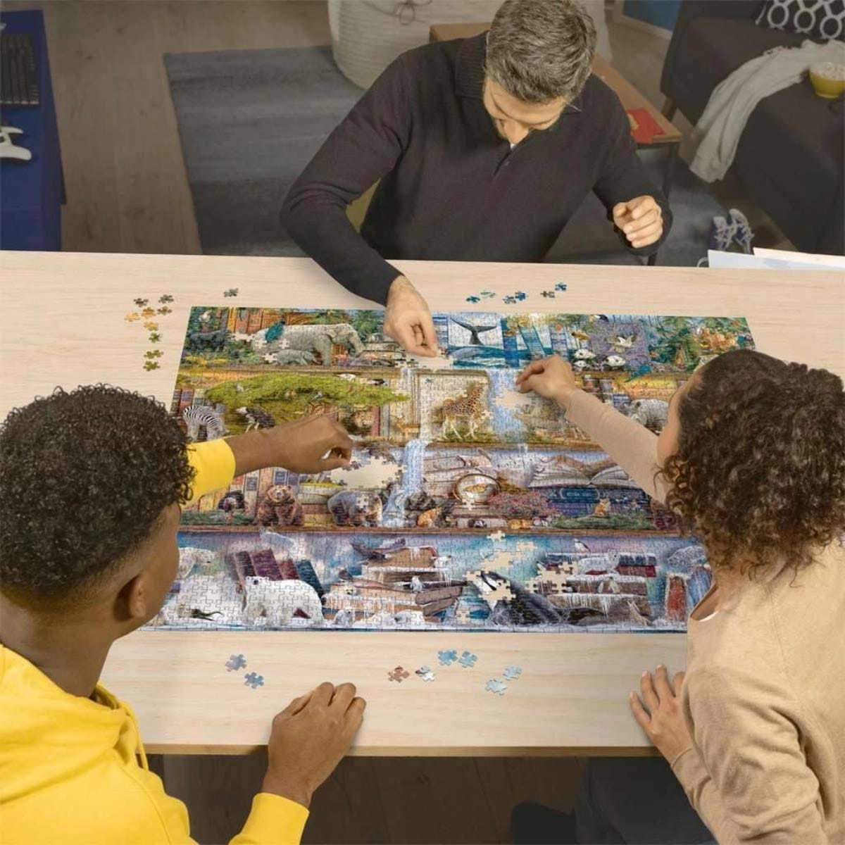 4 دي بيلد مجموعة نموذج سيارة باتموبيل ريترو من دي سي + لغز ثلاثي الأبعاد من رافنسبورجر مع خرز الربط من ميليسا آند دوغ، للجنسين، 13+ سنة