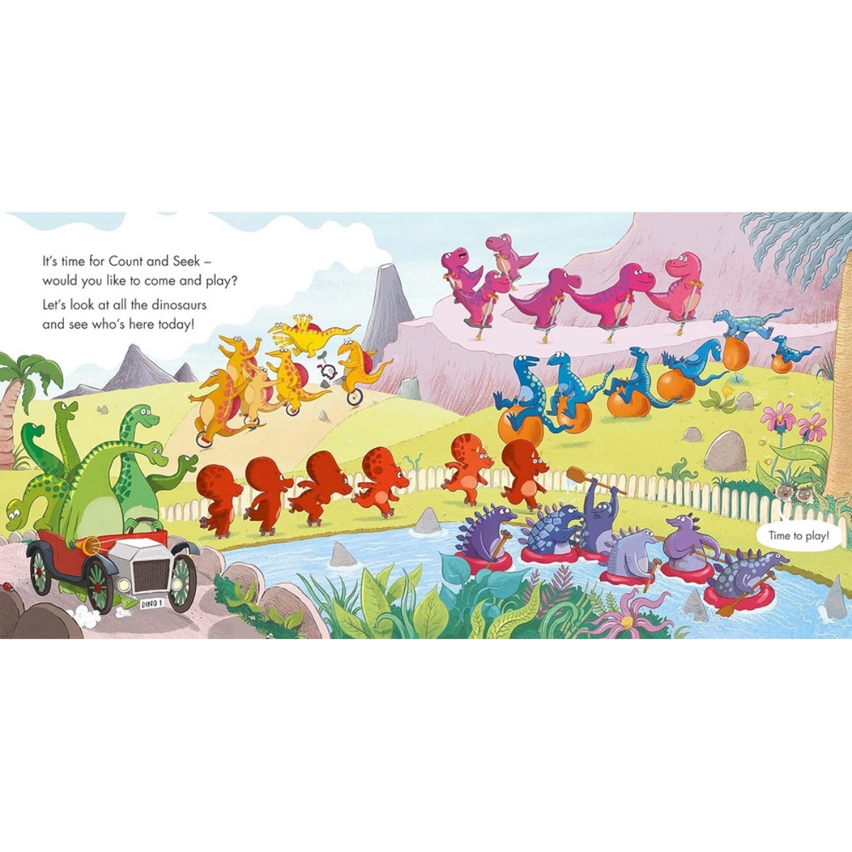 6 Silly Dinosaurs: كتاب عد وروابط الأرقام بالصور تأليف Adam Guillain & Charlotte Guillain - 4 يناير 2024