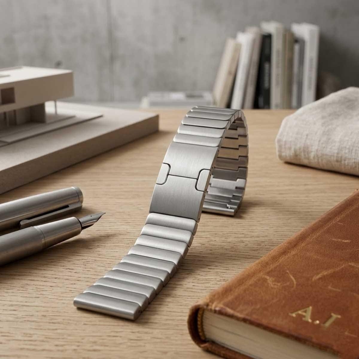 ابل 38mm فضي سوار لينك براسليت - مقاس واحد