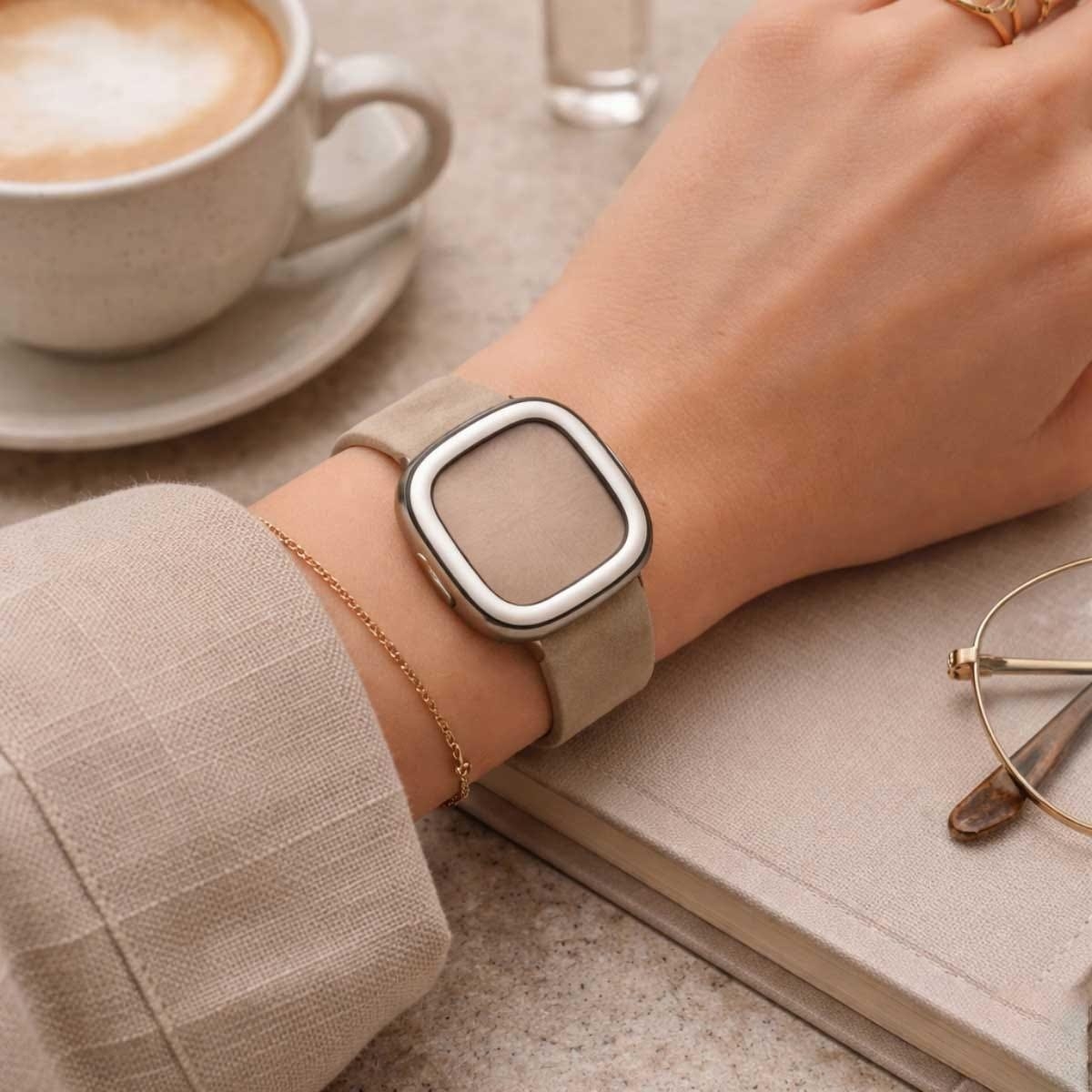 ابل 41mm تان سوار مودرن باكل - L