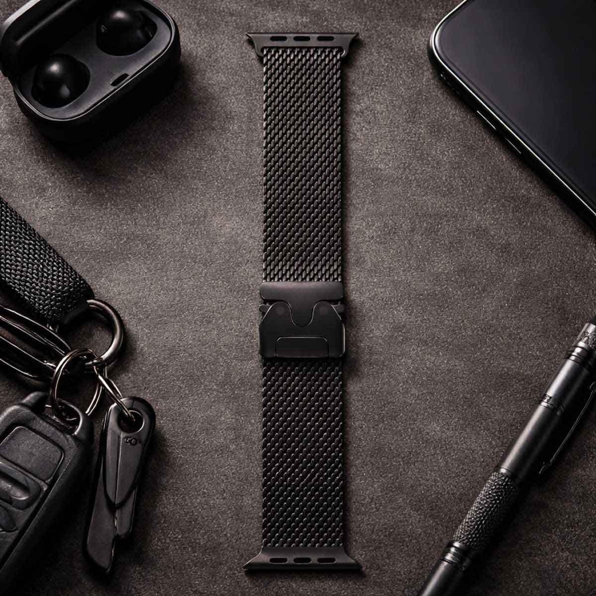 ابل 49mm تيتانيوم اسود سوار ميلانيز لوب - S