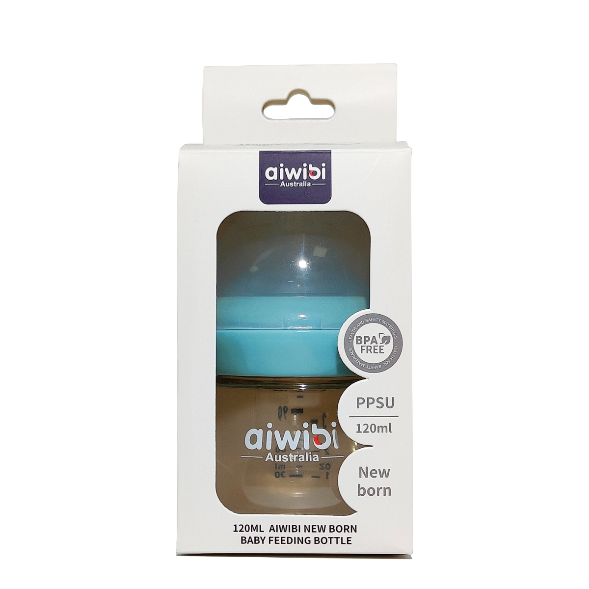 Aiwibi 120ml New Born Baby Blue Feeding Bottle Toddler, 0-2 Years