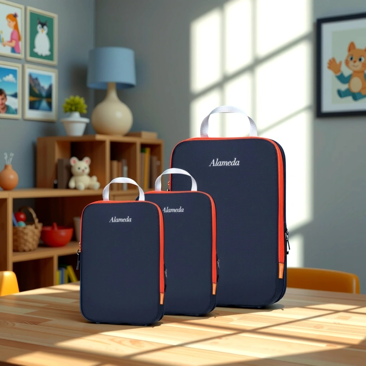 ألميدا أكياس تنظيم رمادية داكنة للجنسين، 13+ سنة، مجموعة من 3