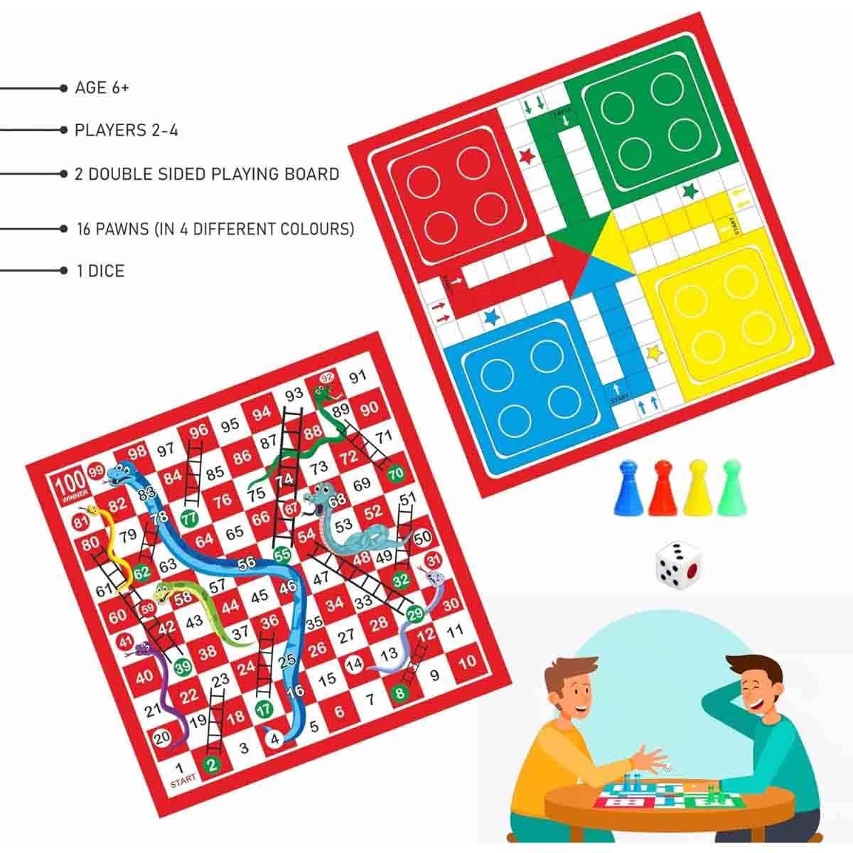 Ankit Toys 10-in-1 & 4-in-1 Family Board Game Bundle Pack Unisex, 5-7 Years