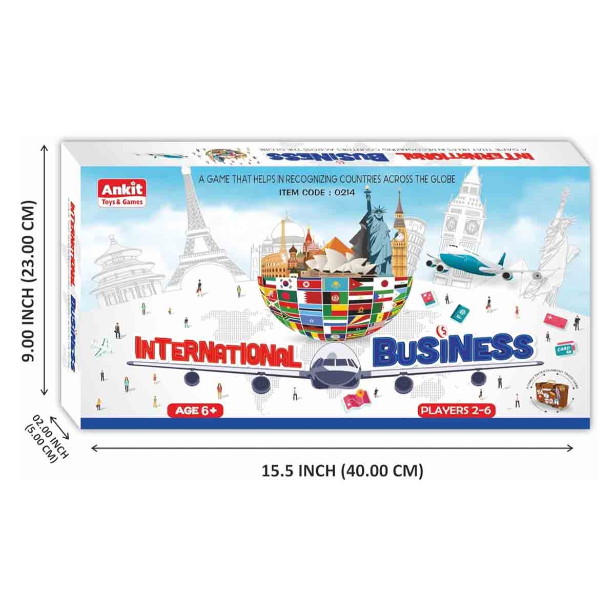 Ankit Toys 15″ International Business Board Game Unisex, 5-7 Years