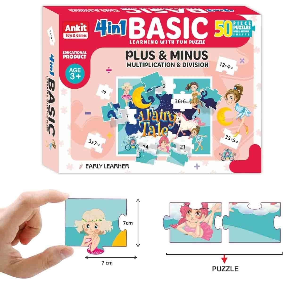 Ankit Toys Board Game + Jigsaw Puzzle with Ravensburger Spinosaurus & Construction Site Puzzle Bundle Unisex, 5-7 Years