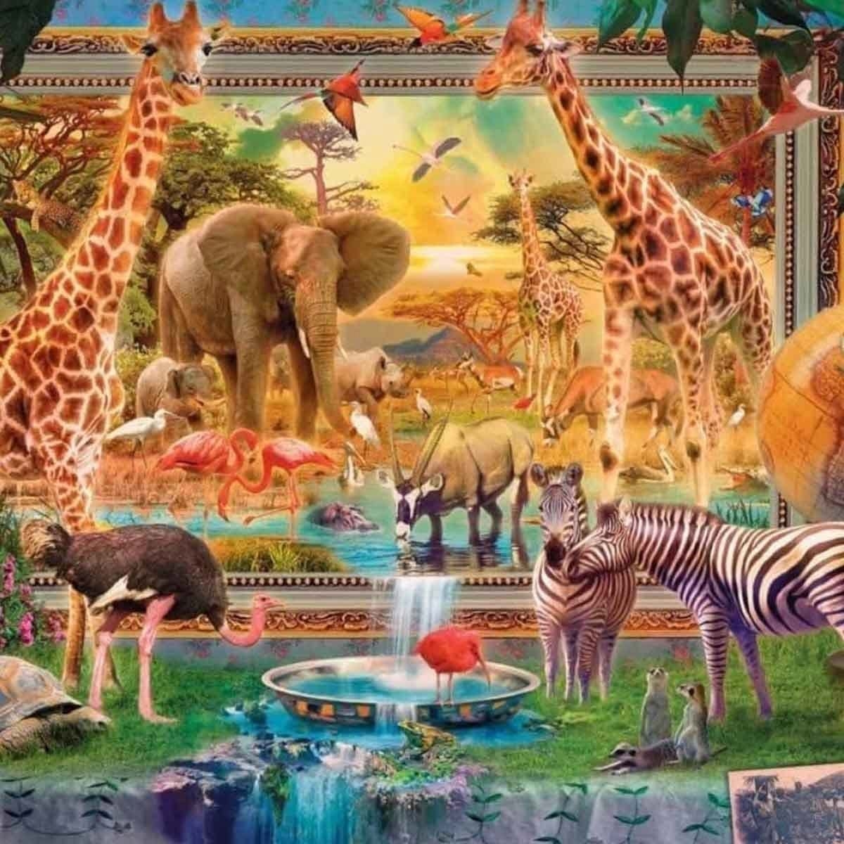 أنكيت تويز مجموعة لعبة هوزي بينغو + نموذج برج إيفل من رافنسبورجر مع لغز من إديوكا، للجنسين، 13+ سنة