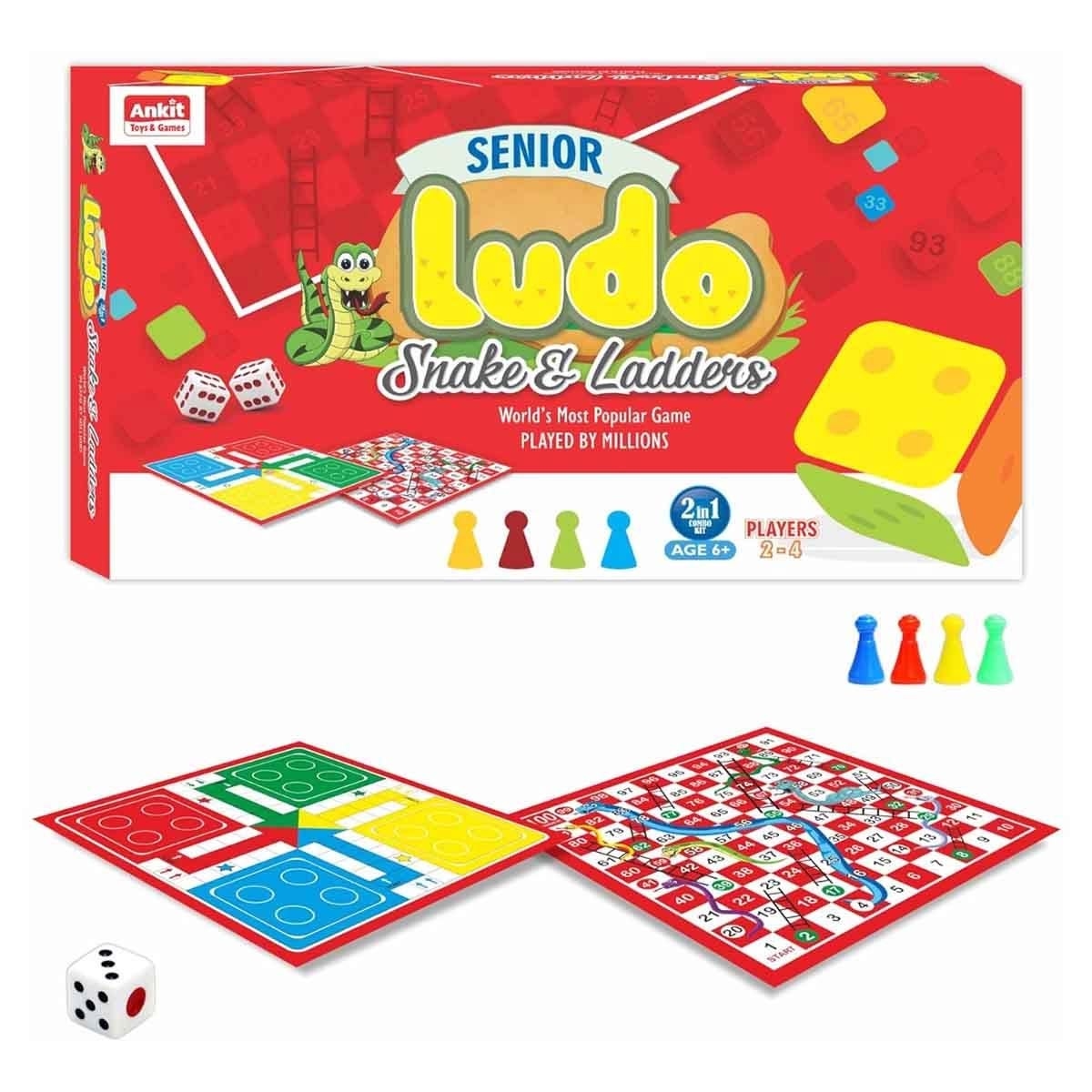 Ankit Toys Ludo Snake & Ladders + Ravensburger Puzzle with Melissa & Doug Lacing Beads Bundle Unisex, 13+ Years