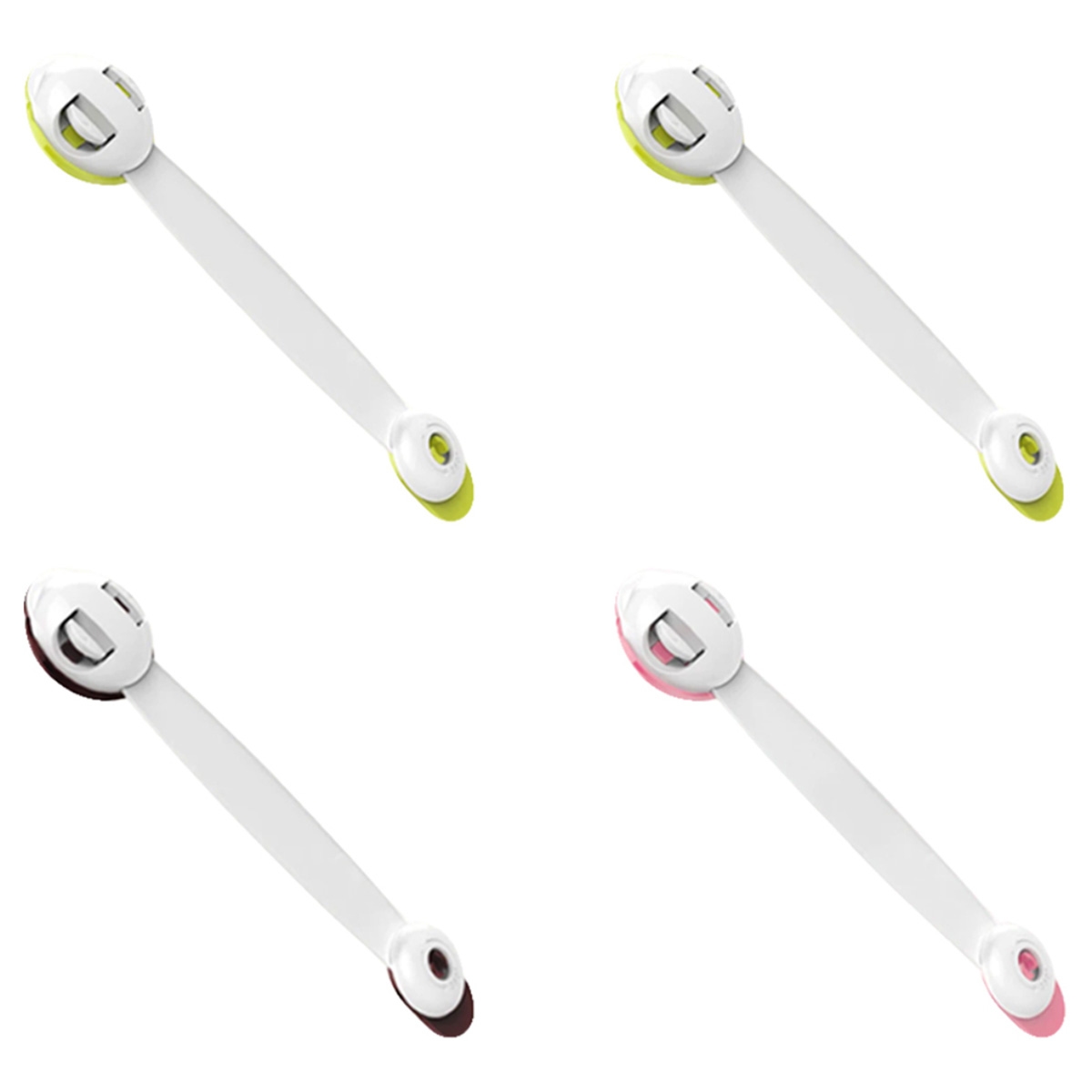 بيبي سيف قفل خزانة متعدد الاستخدامات باللون الرمادي للأطفال من عمر 0 إلى 2 سنة مجموعة من 4