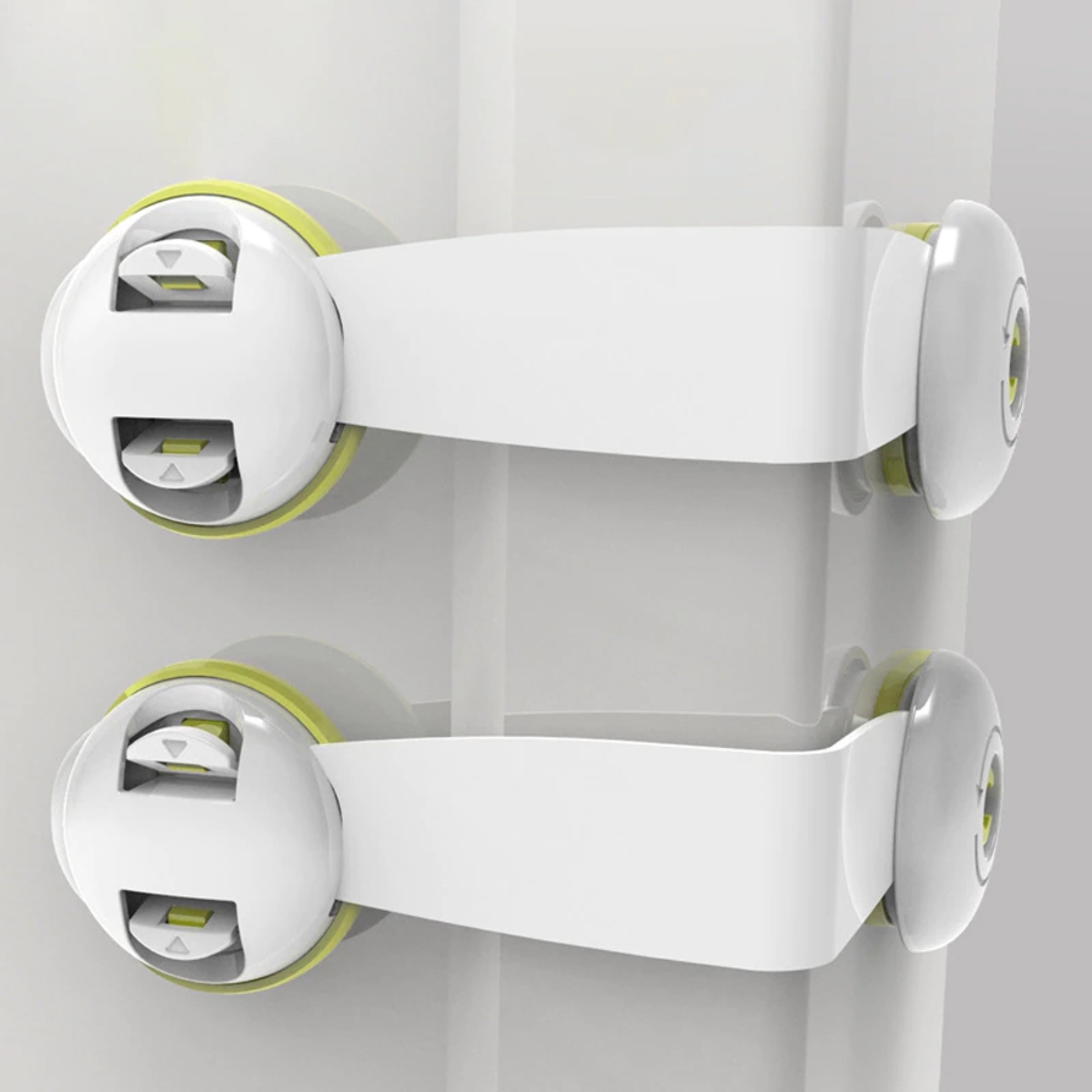 بيبي سيف قفل خزانة متعدد الاستخدامات باللون الرمادي للأطفال من عمر 0 إلى 2 سنة مجموعة من 4