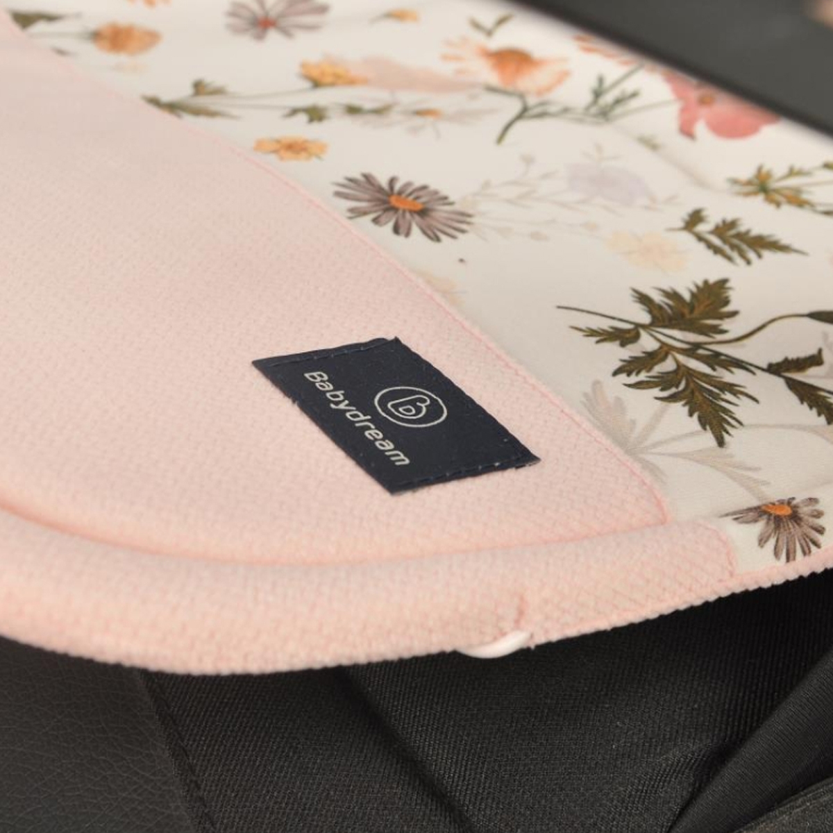 بيبي دريم وسادة عربة مزدوجة الجانبين بلون وردي للأطفال من عمر 0 إلى 2 سنة