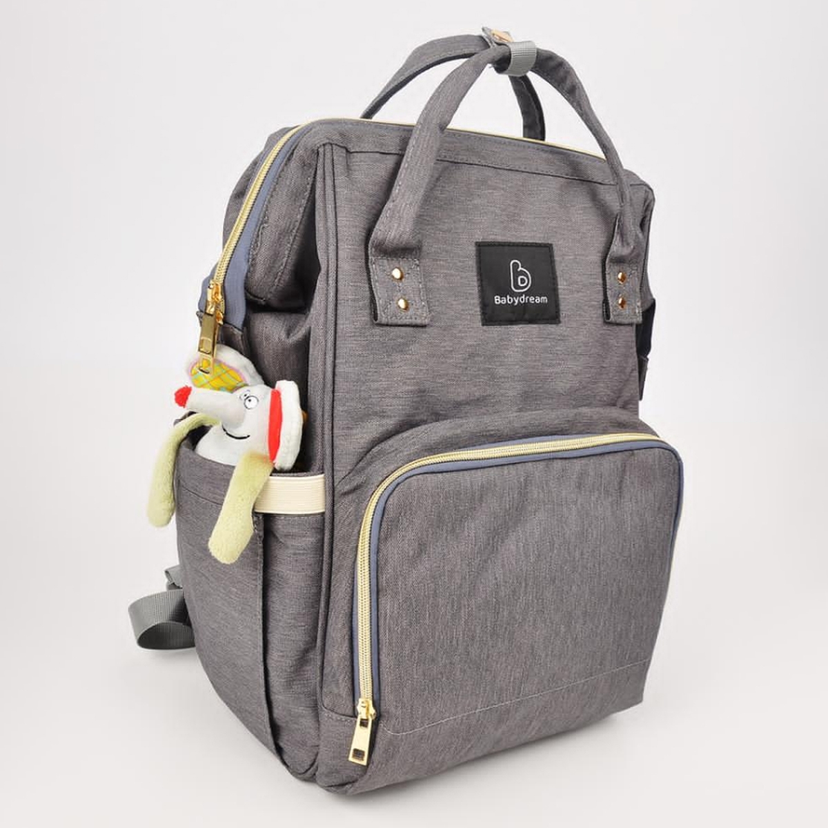 بيبي دريم حقيبة حفاضات متعددة الاستخدامات للأطفال، رمادي، عمر 0 إلى 2 سنة