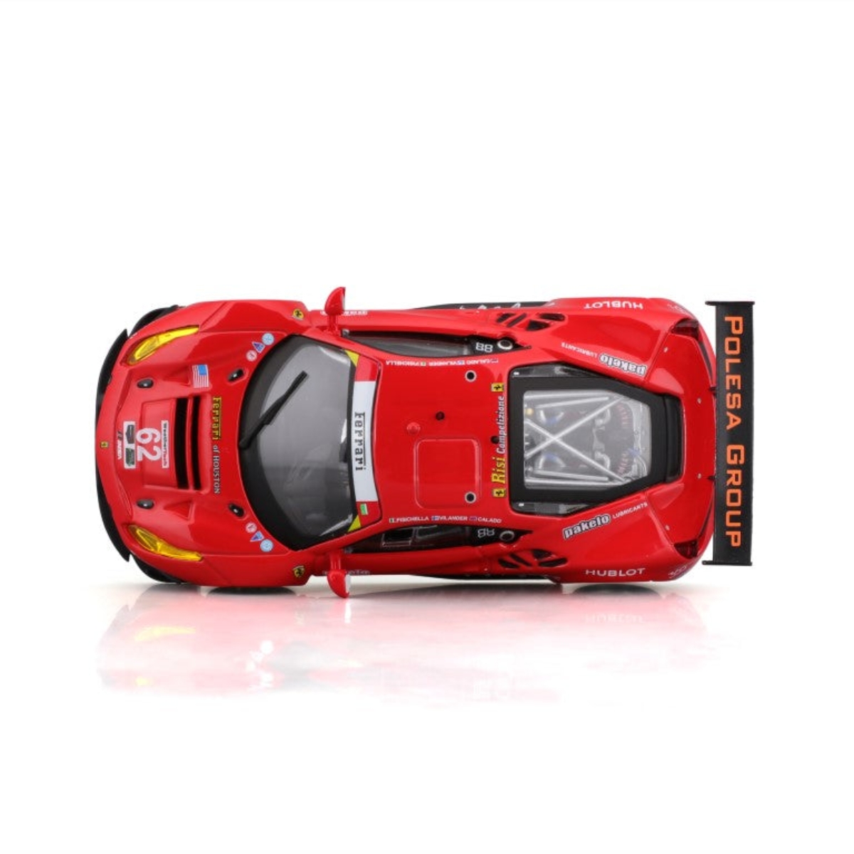 بوراجو سيارة داي كاست فيراري ريسنغ 488 GTE موديل 2017 بمقياس 1:43 للأولاد، 13+ سنة
