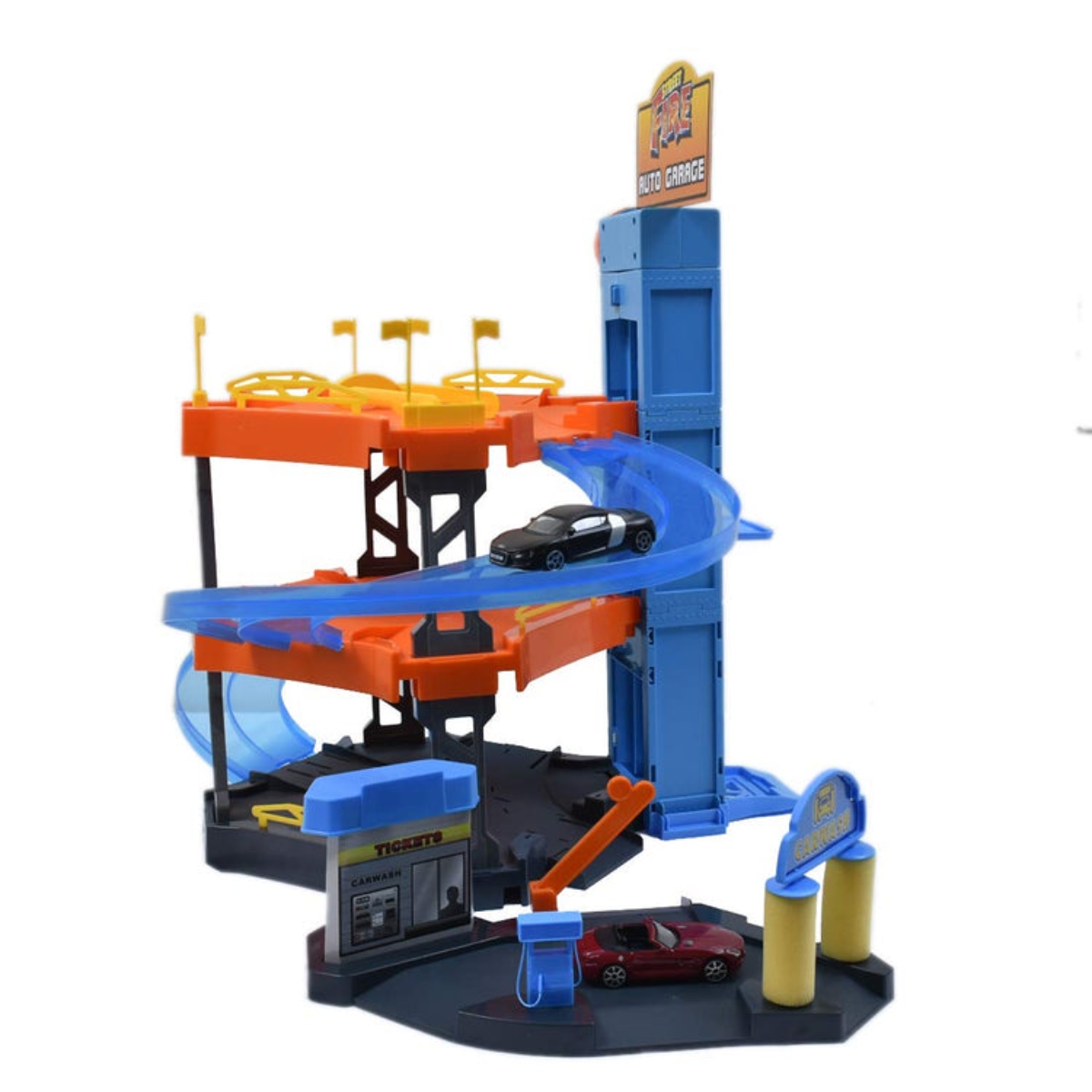 بوراجو طقم مرآب سيارات ستريت فاير مقياس 1:43 للجنسين، 3-4 سنوات