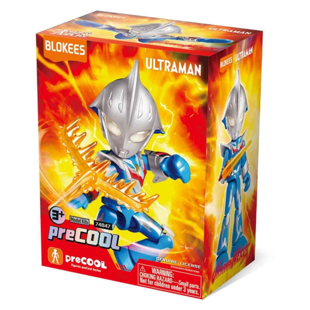 Blokees Ultraman 74847 Precool 06 Nexus Junis Blue Action Figure Model Kit Unisex, 3-4 Years