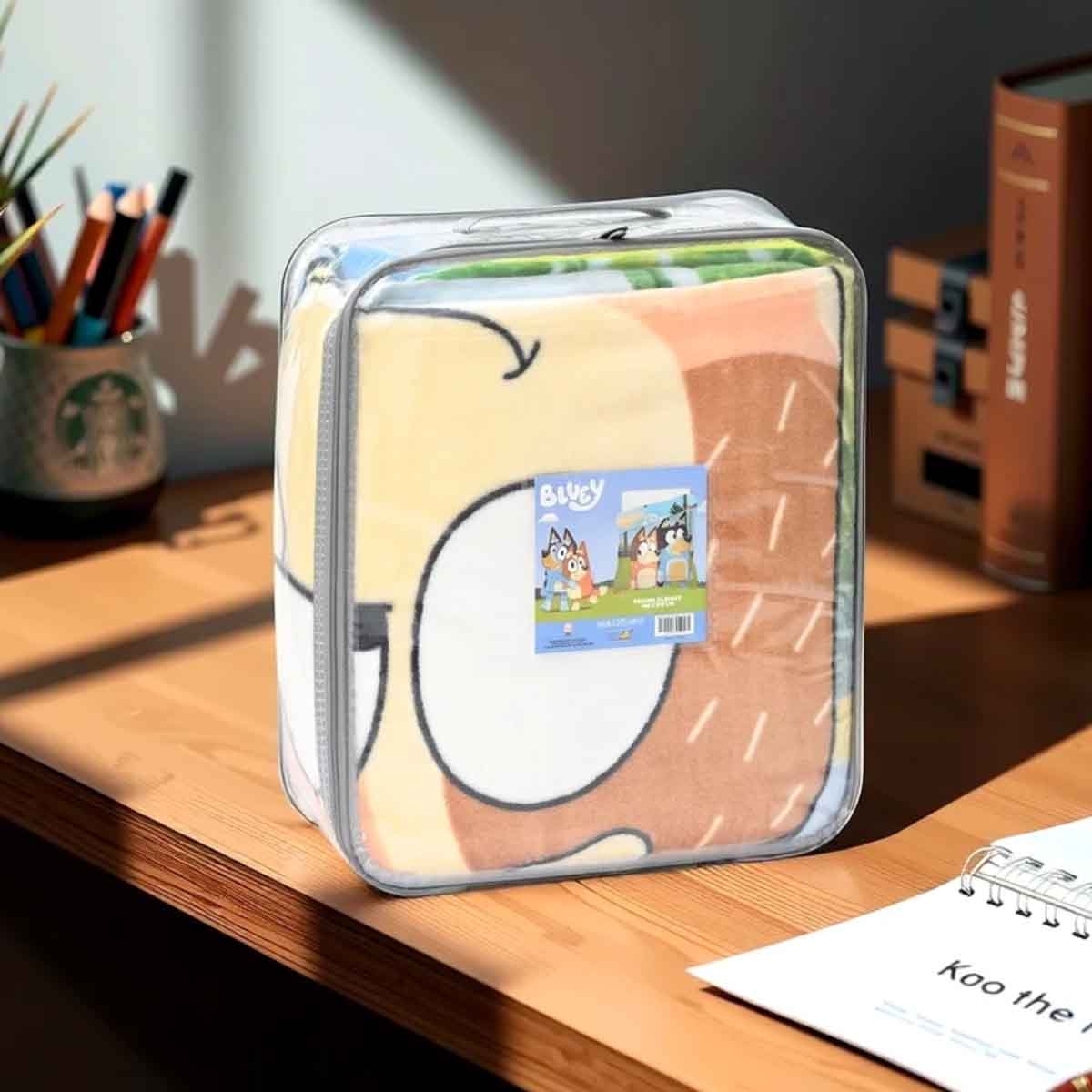 بلوي بطانية راشيل باللون الأزرق مصنوعة من %100 بوليستر