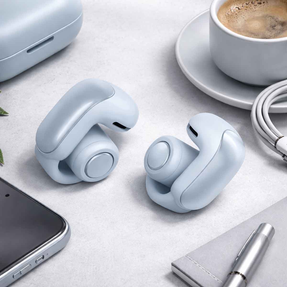 بوز ألترا أوبن سماعات أذن لاسلكية مفتوحة بلون مونستون أزرق